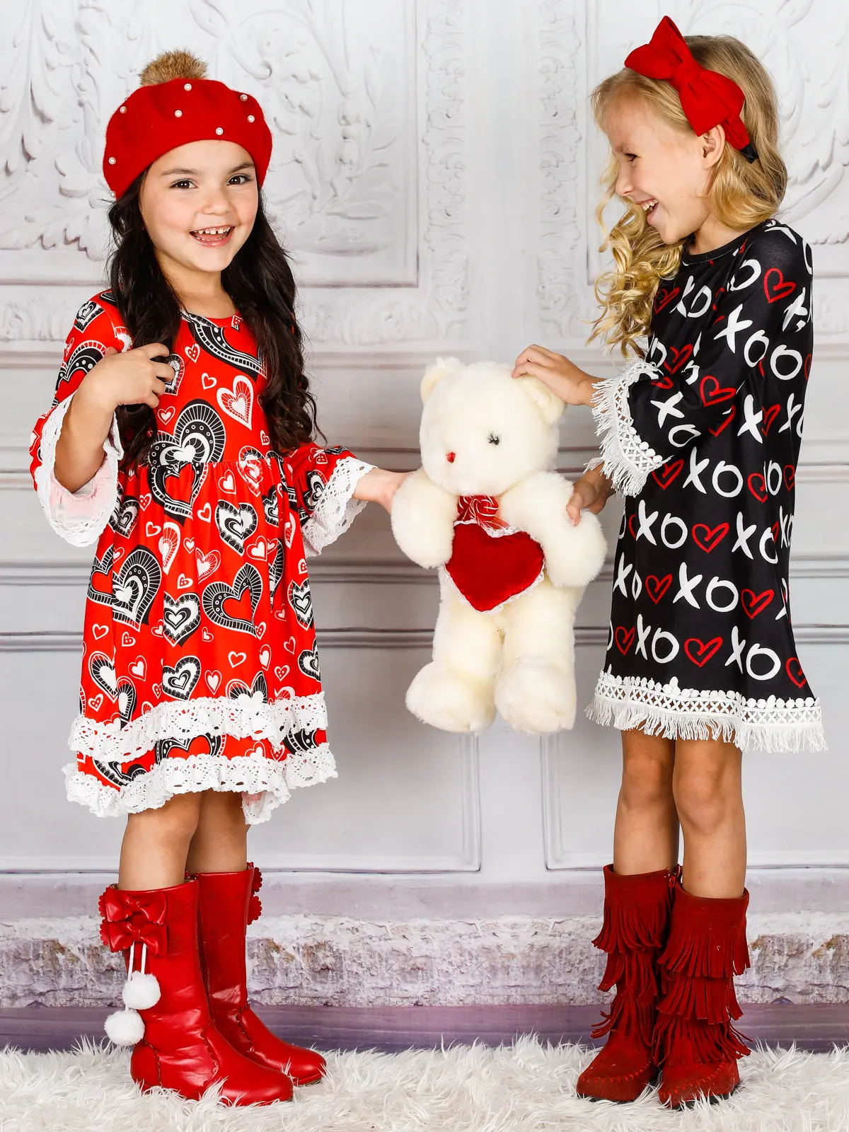 Happiness Heart Crochet Trim Dress - Image 4