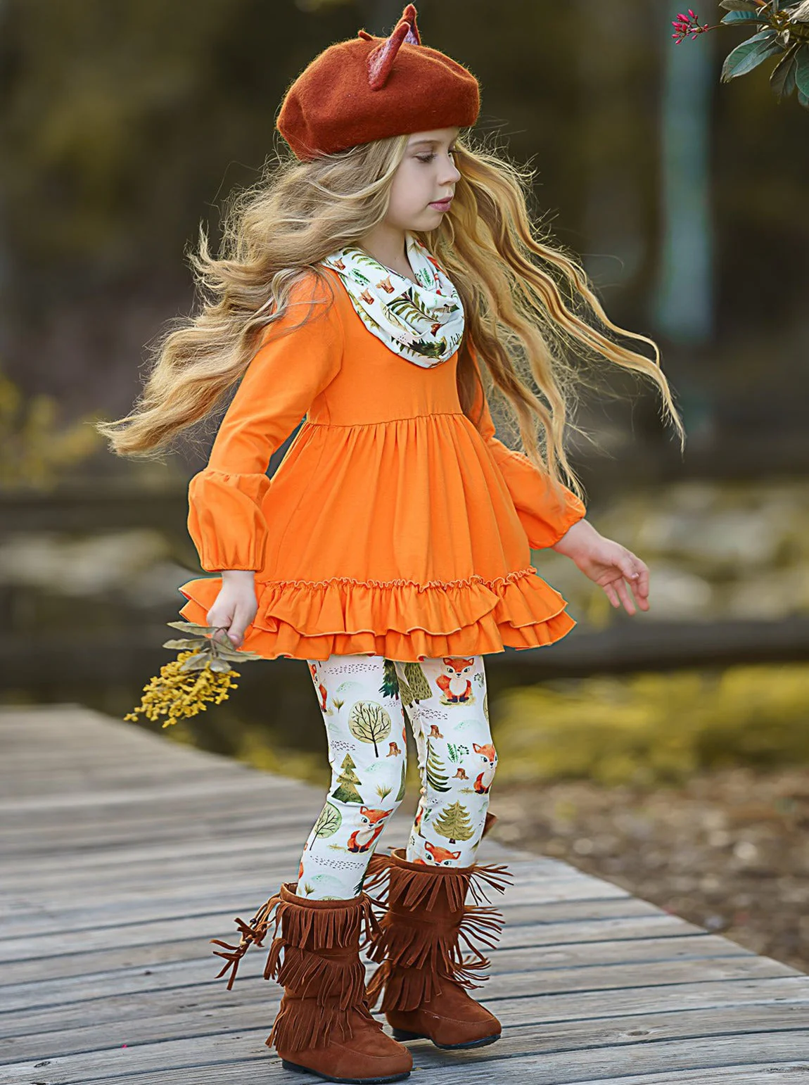 Fall Frolic Tunic, Legging and Scarf Set - Image 3