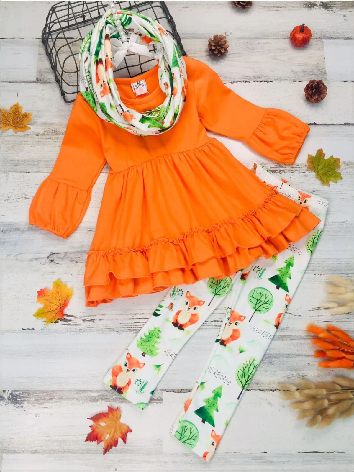 Fall Frolic Tunic, Legging and Scarf Set - Image 5
