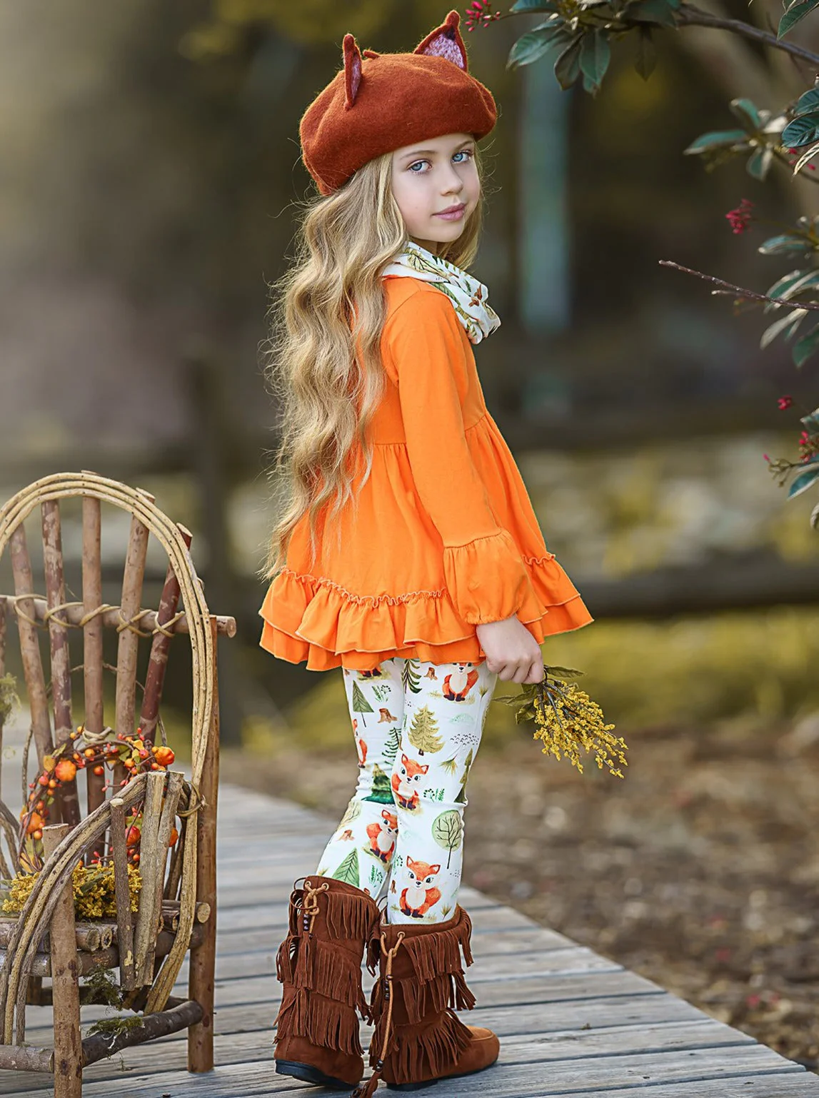 Fall Frolic Tunic, Legging and Scarf Set - Image 6