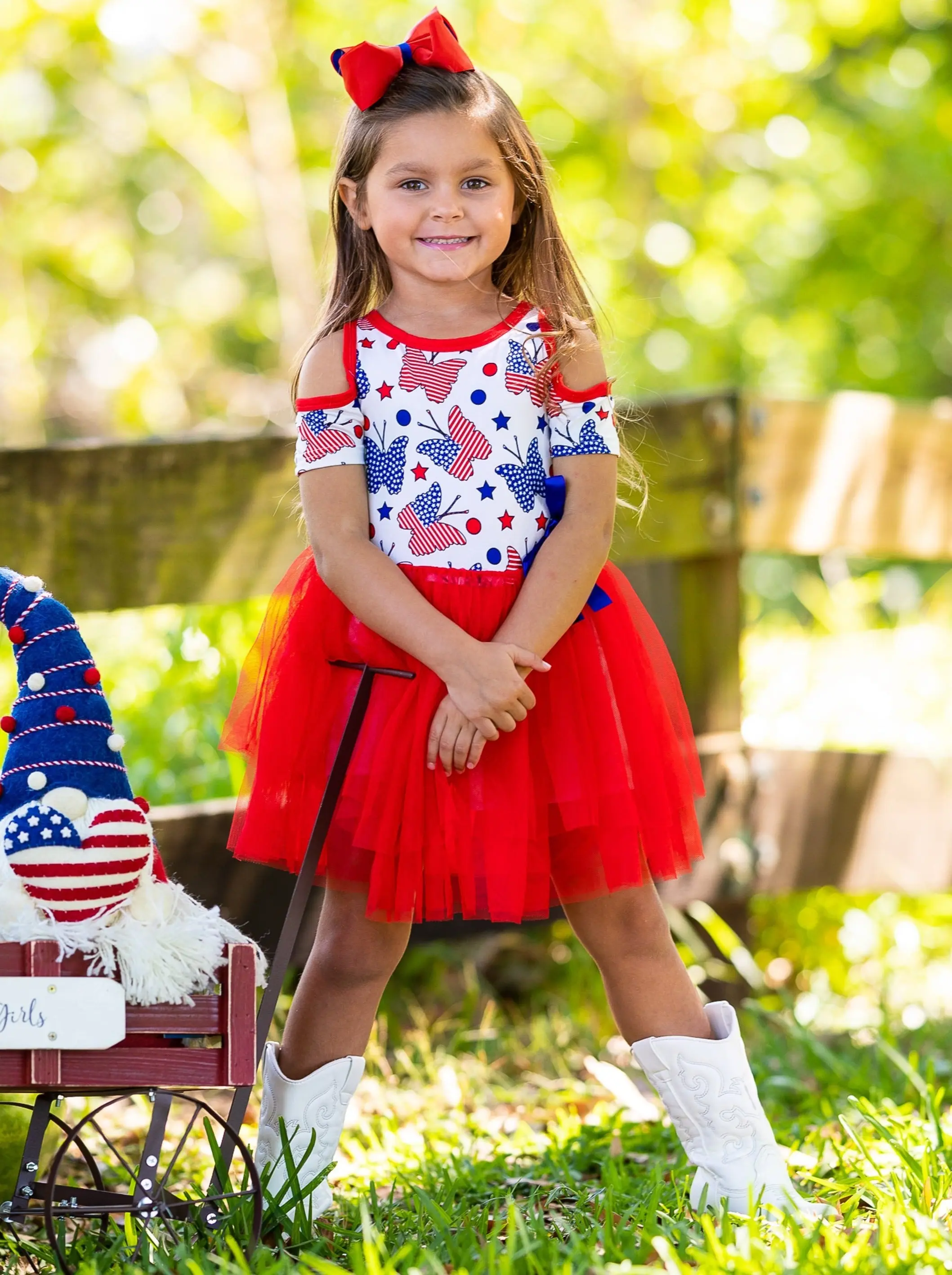 Bold Butterfly Cold Shoulder Tutu Dress - Image 4