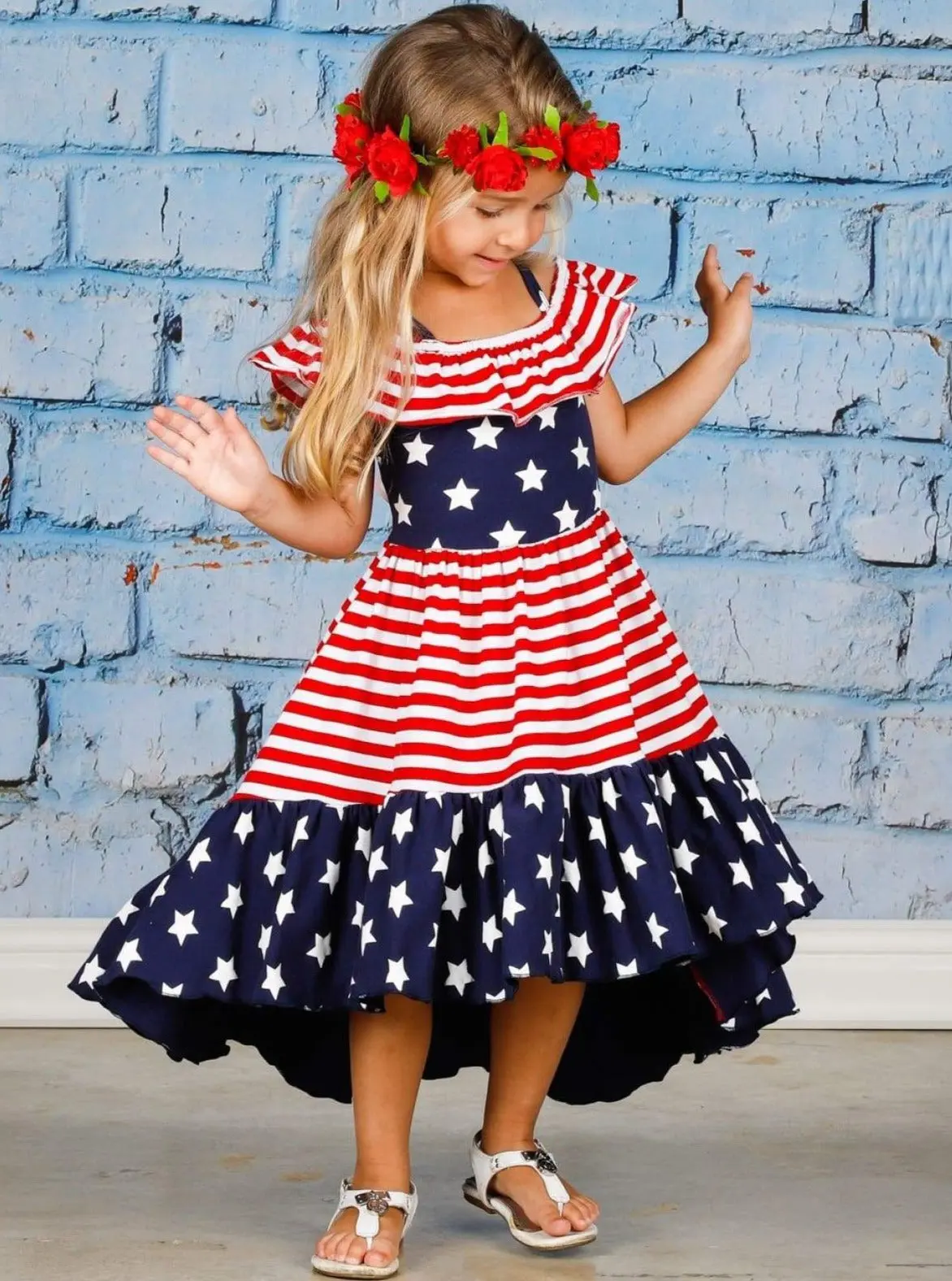 Feeling BAE-triotic Hi-Lo Ruffle Dress - Image 3