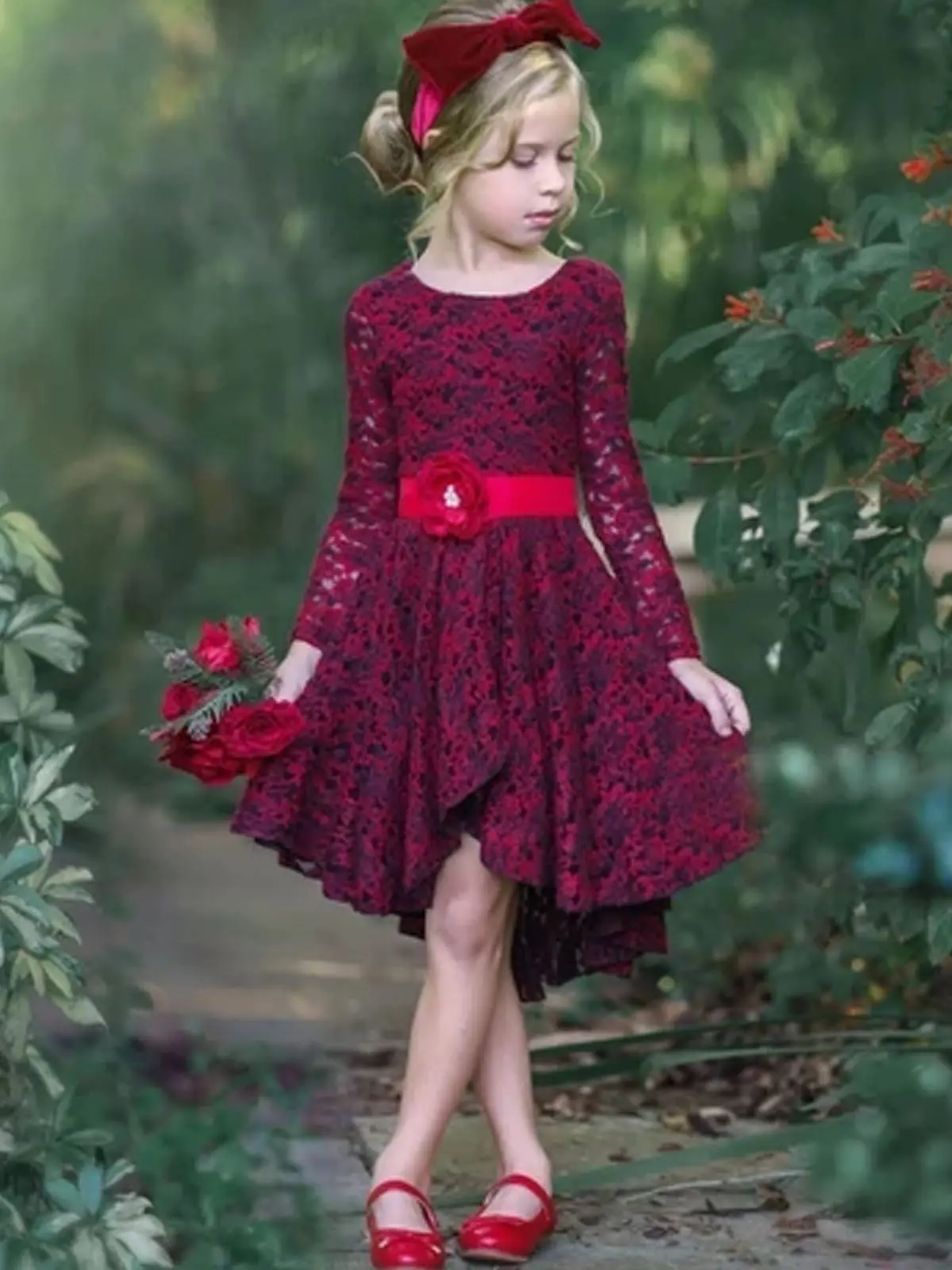 Je t'Aime Crochet Lace Hi-Lo Dress - Image 2