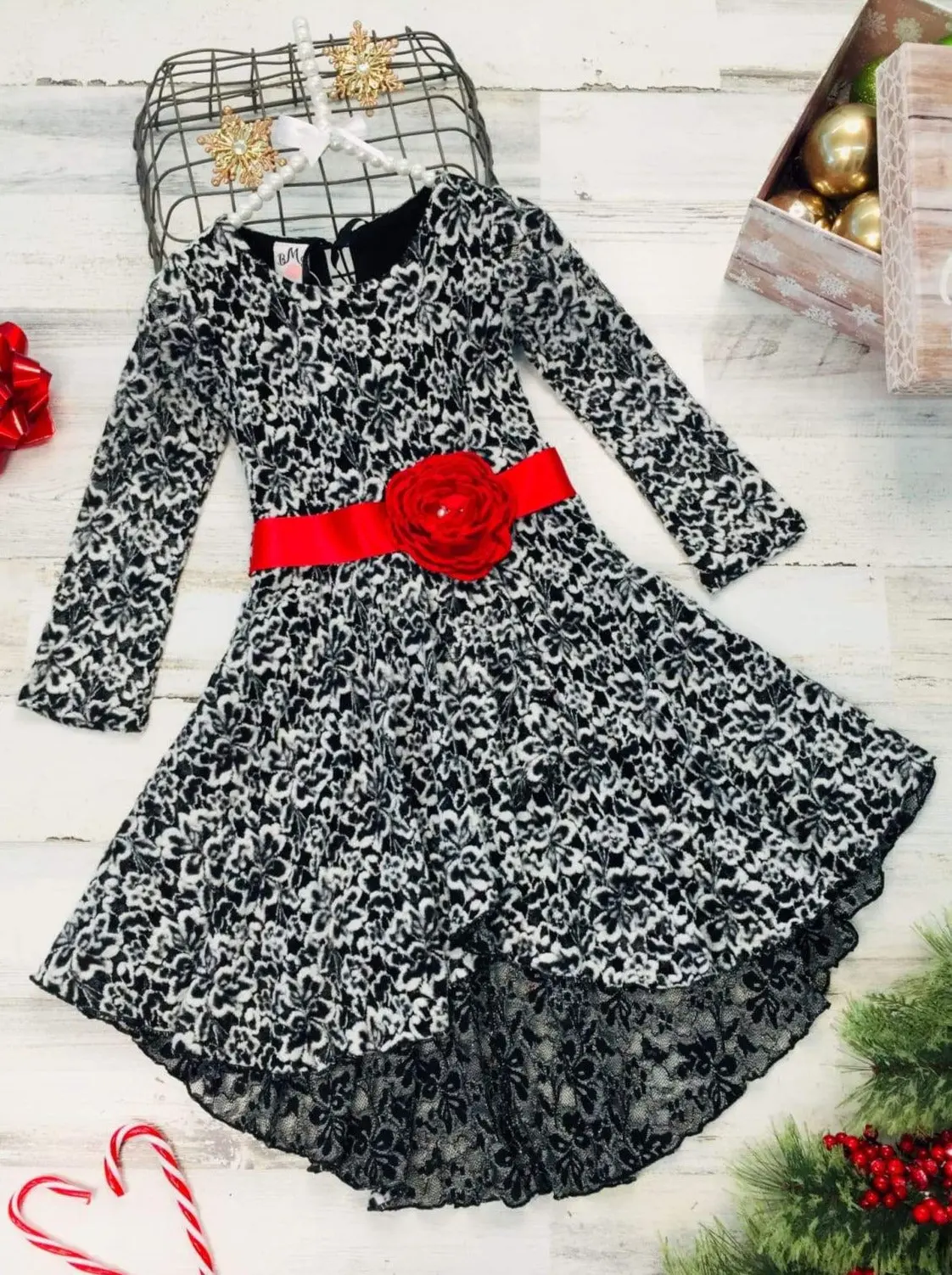 Je t'Aime Crochet Lace Hi-Lo Dress - Image 4