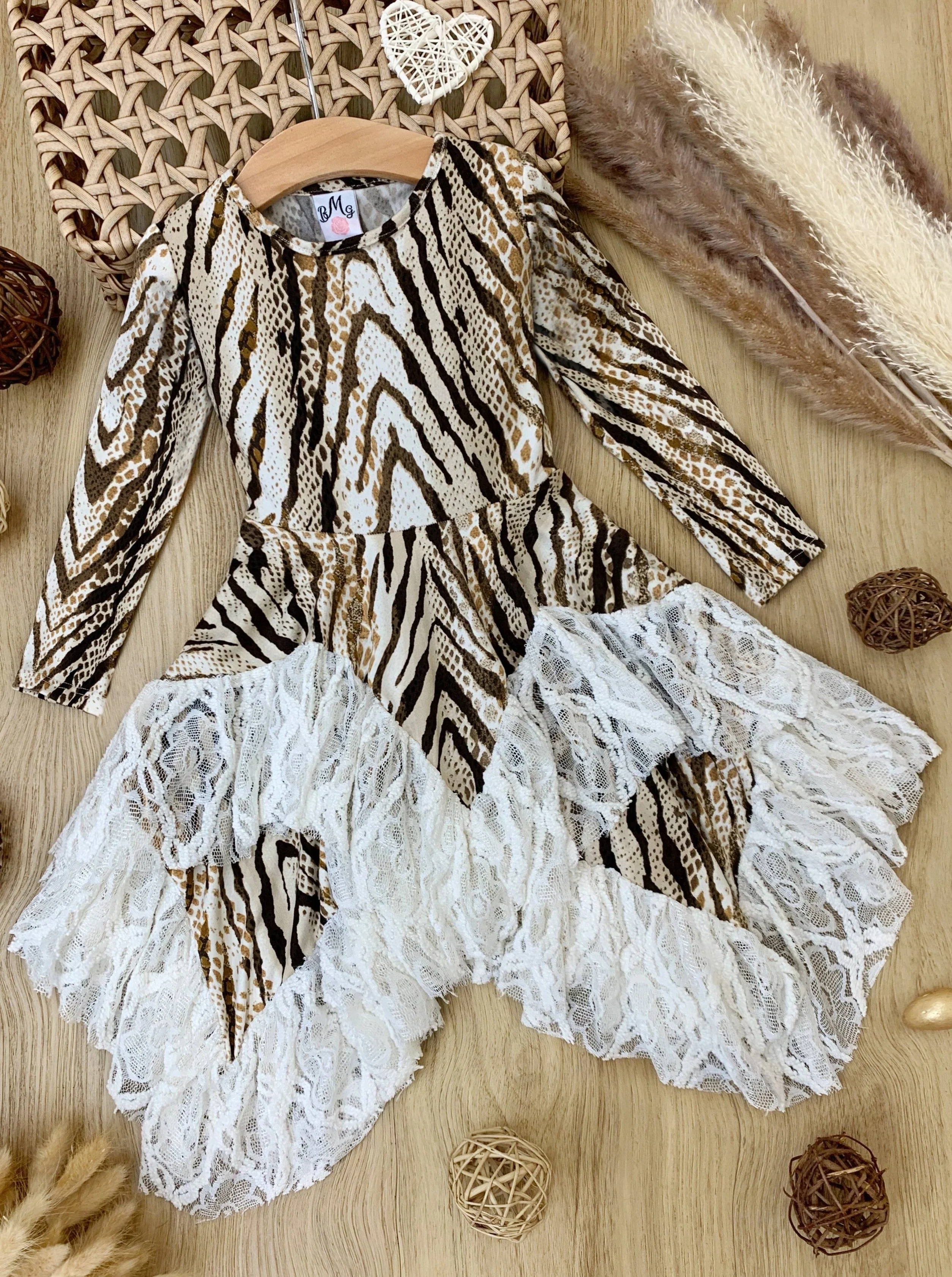 Sassy Snakeskin Lace Handkerchief Tunic - Image 2