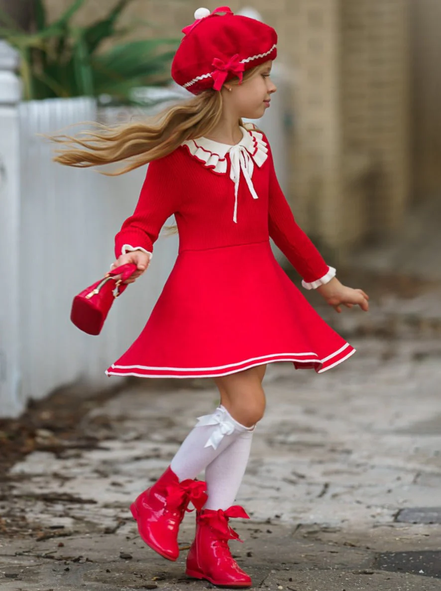 Little Socialite Collared Sweater Dress - Image 5