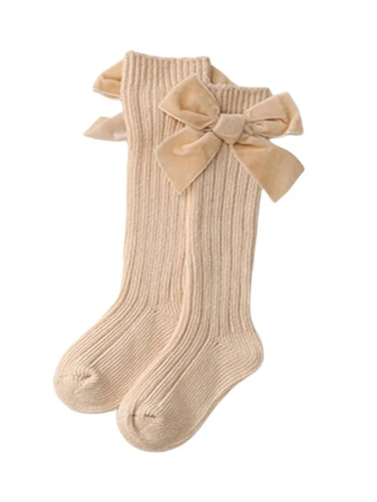 A Little Velvet Bow Long Socks - Image 3