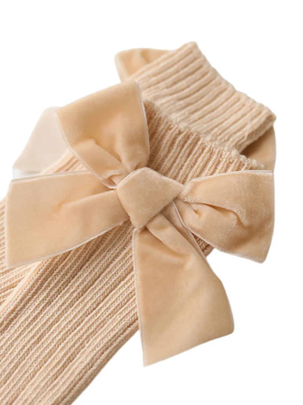 A Little Velvet Bow Long Socks - Image 5