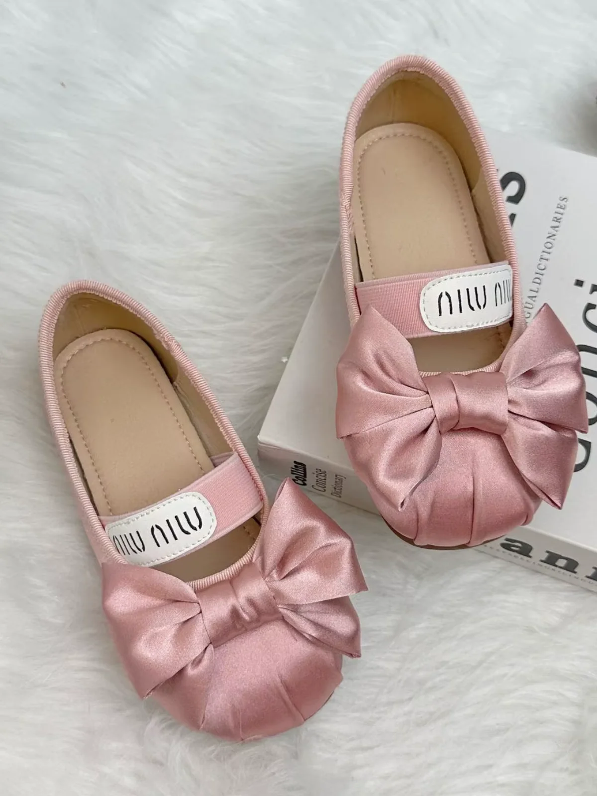 Girls Adorable and Elegant Bow-Tie Ballet Flats By Liv and Mia - Image 2