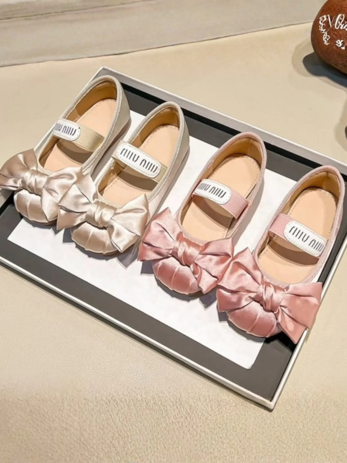 Girls Adorable and Elegant Bow-Tie Ballet Flats By Liv and Mia - Image 5