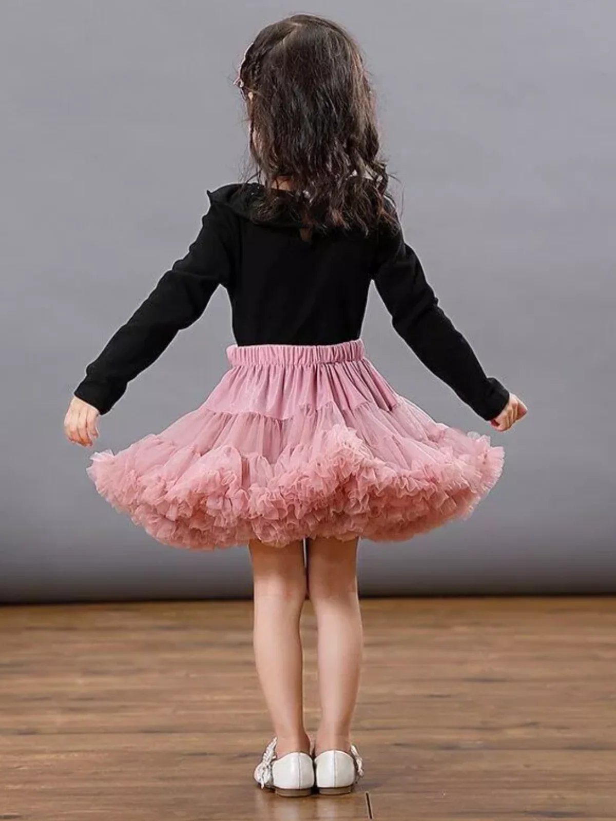 Adorable Fluffy Tulle Tutu Skirt with Satin Bow - Image 5