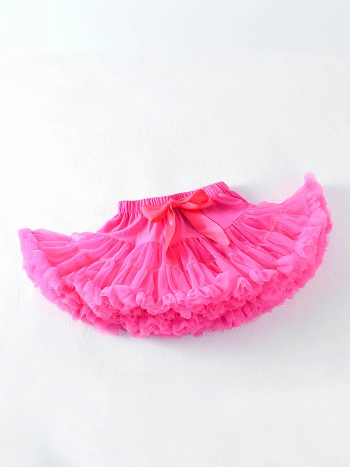 Adorable Fluffy Tulle Tutu Skirt with Satin Bow - Image 8