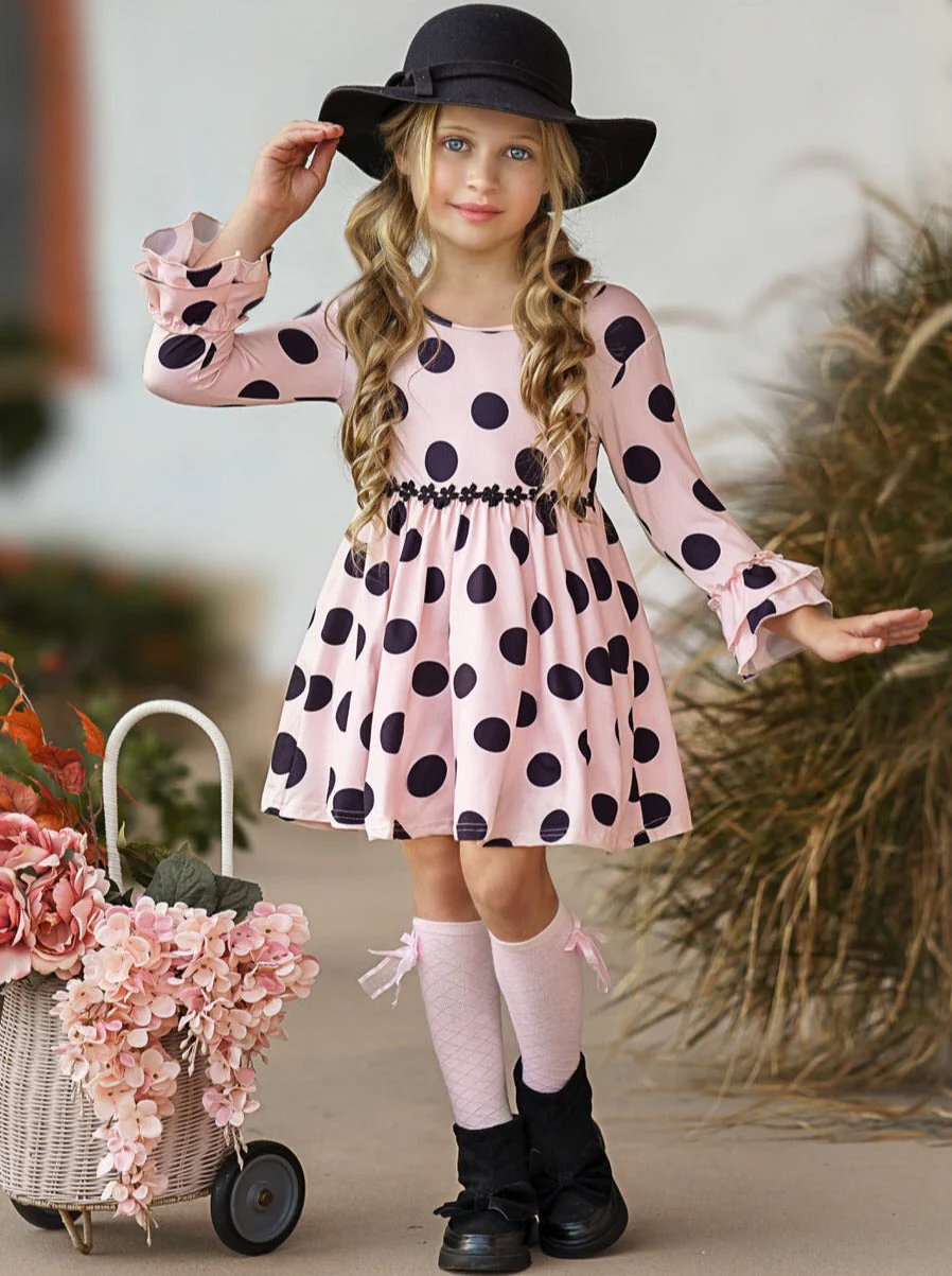 Playful Polka Dots Ruffled Dress - Image 3