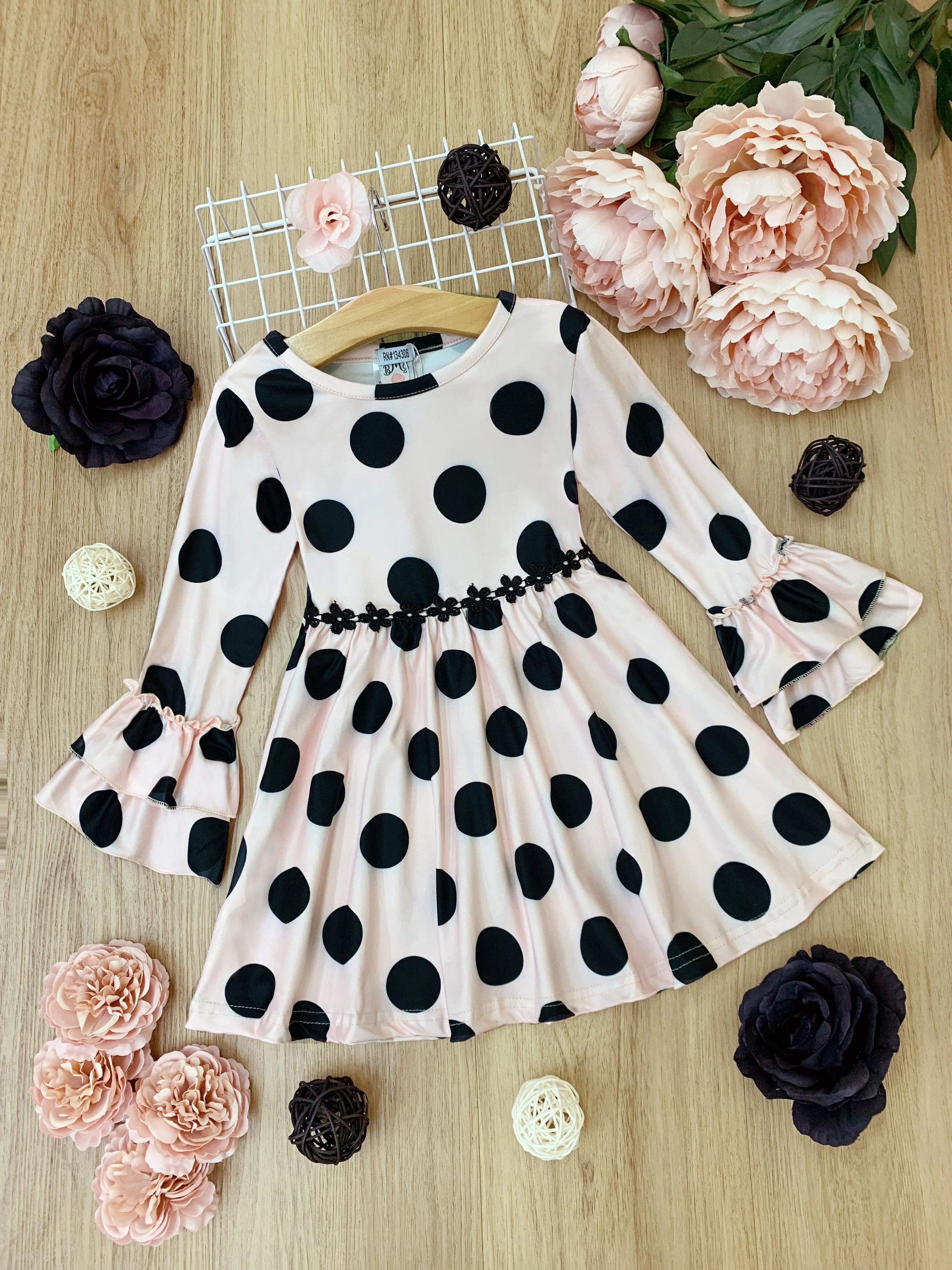 Playful Polka Dots Ruffled Dress - Image 4