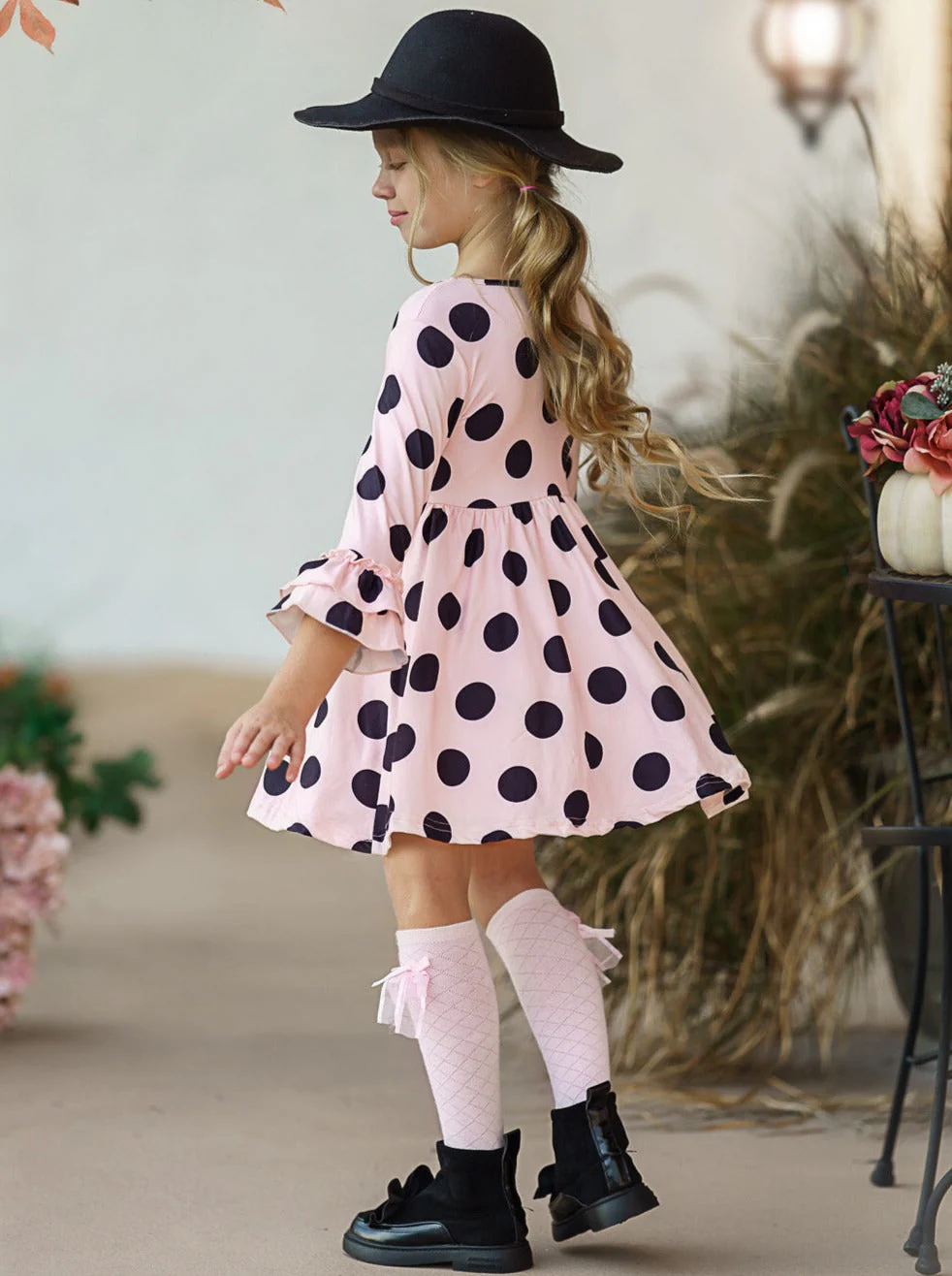 Playful Polka Dots Ruffled Dress - Image 5