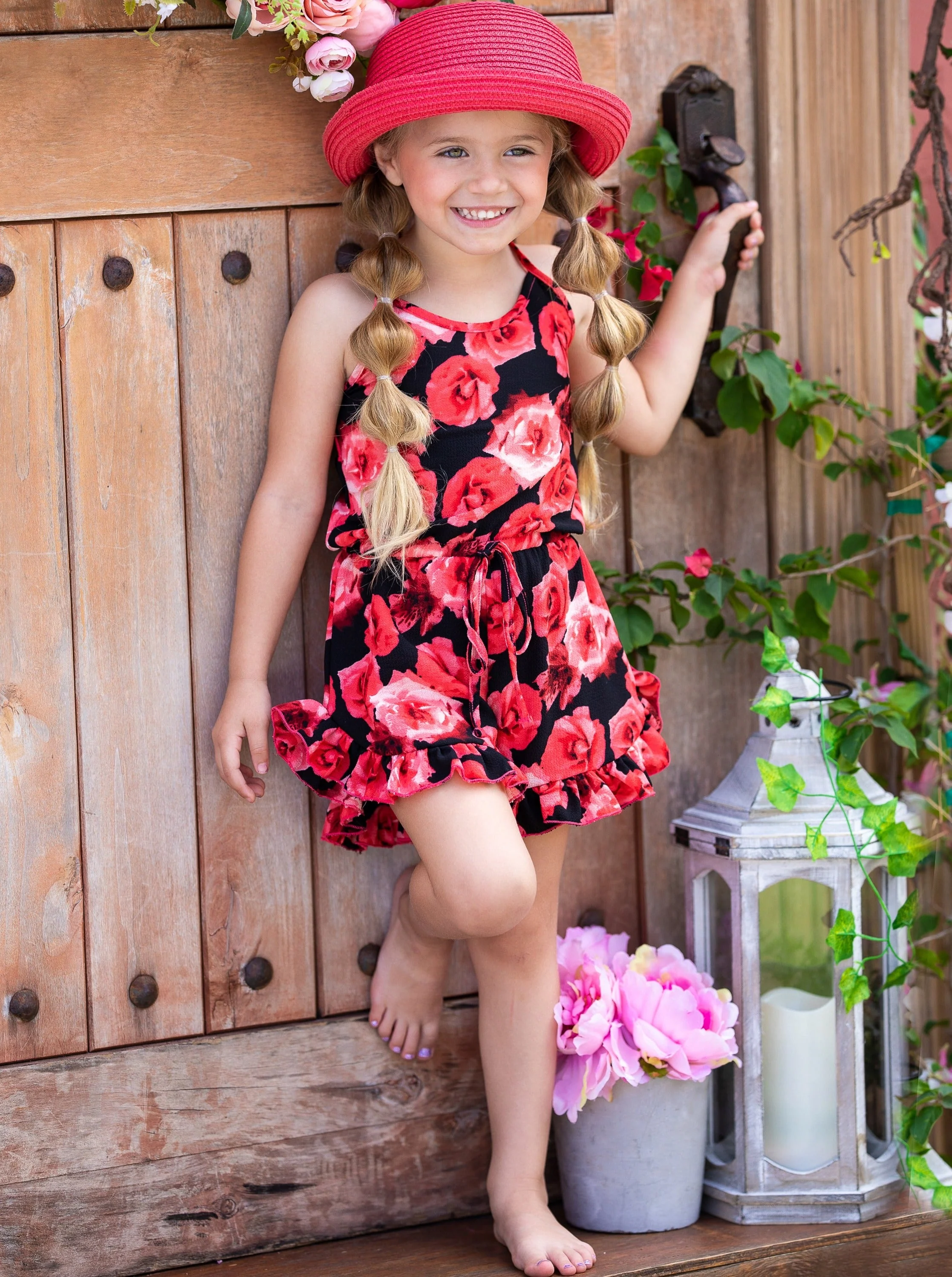 Roses Ruffle Hem Romper - Image 3