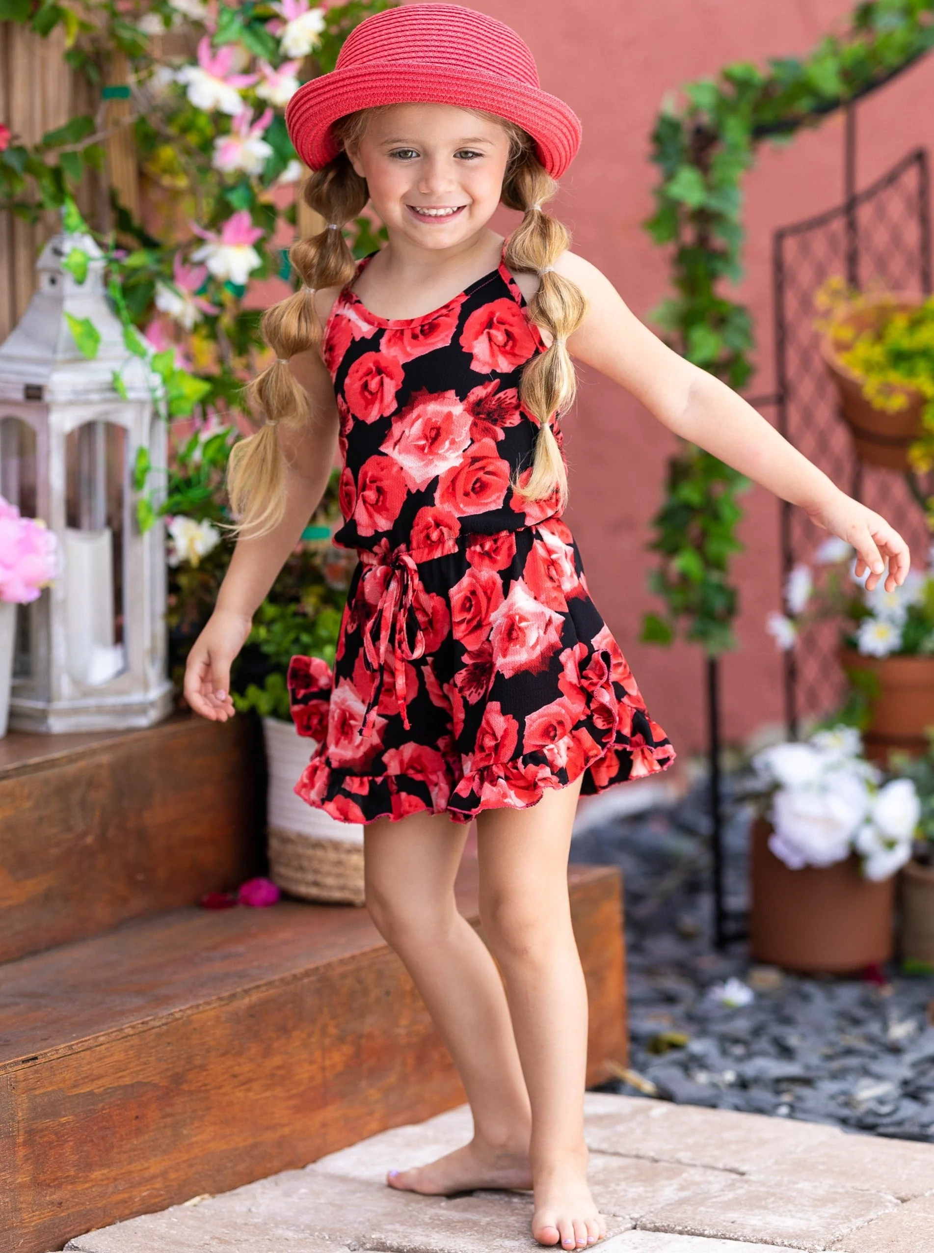Roses Ruffle Hem Romper - Image 4