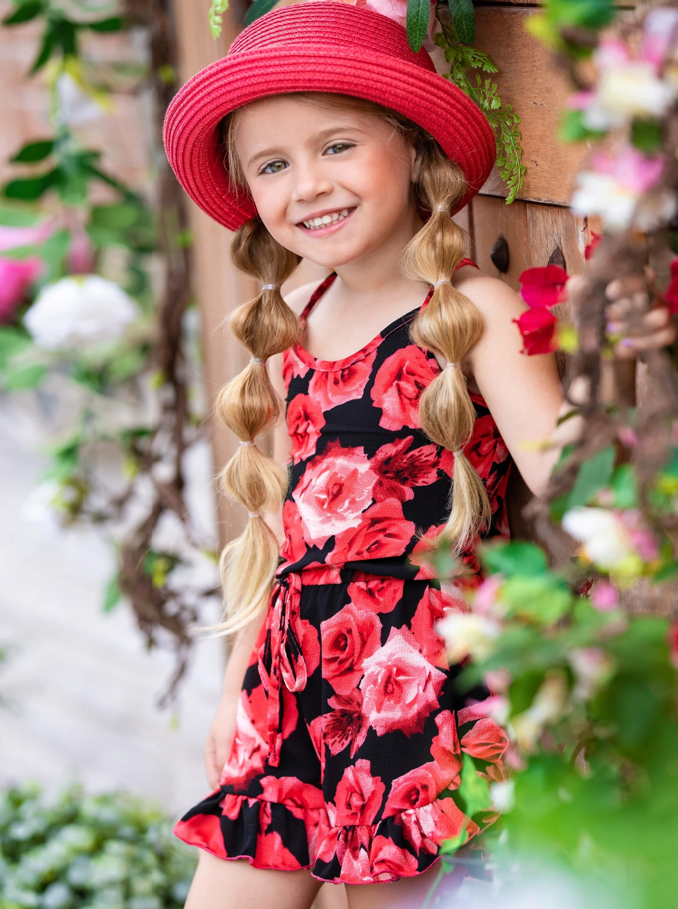 Roses Ruffle Hem Romper - Image 5