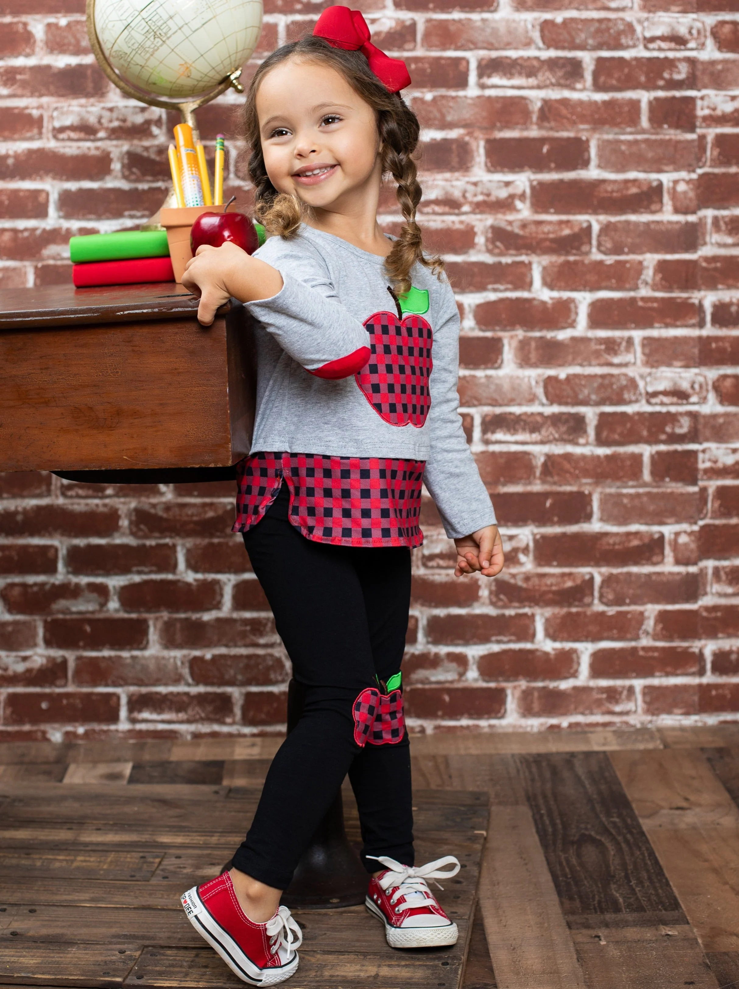 Apple For Teacher Patched Legging Set - Image 4