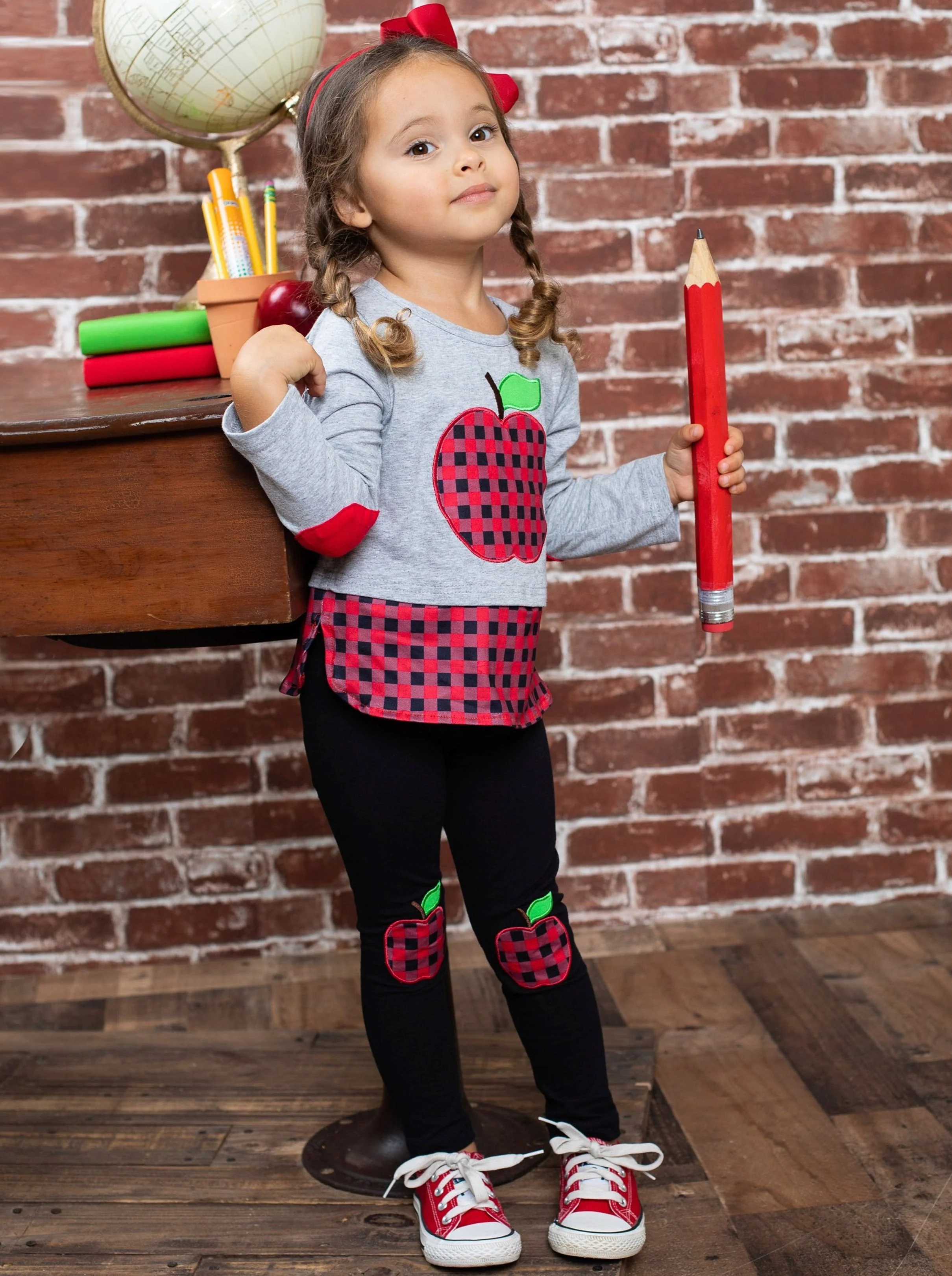 Apple For Teacher Patched Legging Set - Image 5