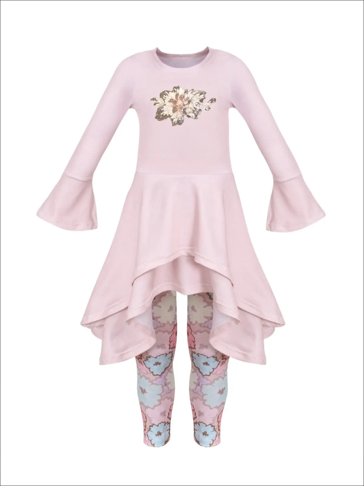 So Delightful Shark Bite Tiered Tunic And Legging Set - Image 2