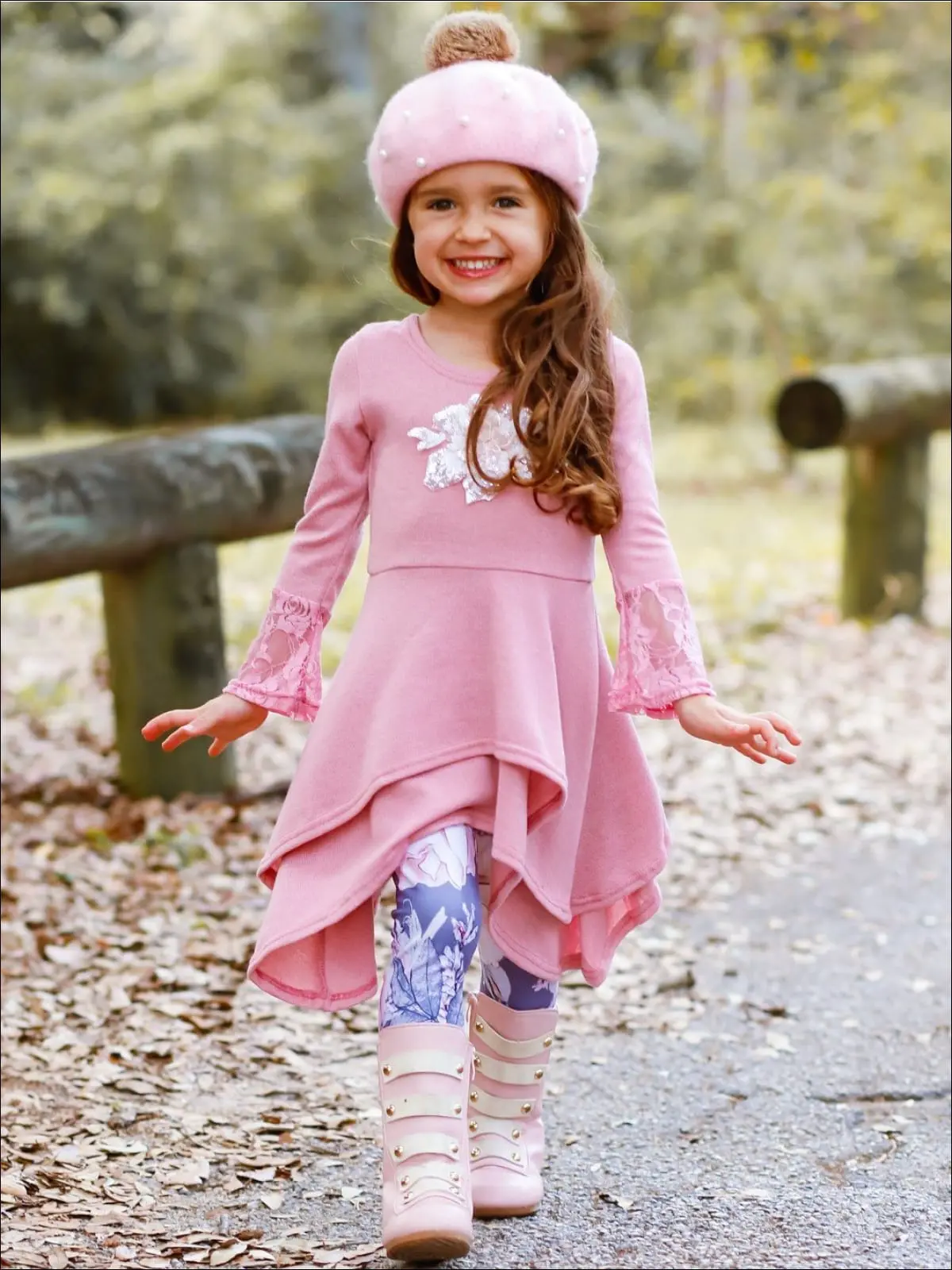 So Delightful Shark Bite Tiered Tunic And Legging Set - Image 3