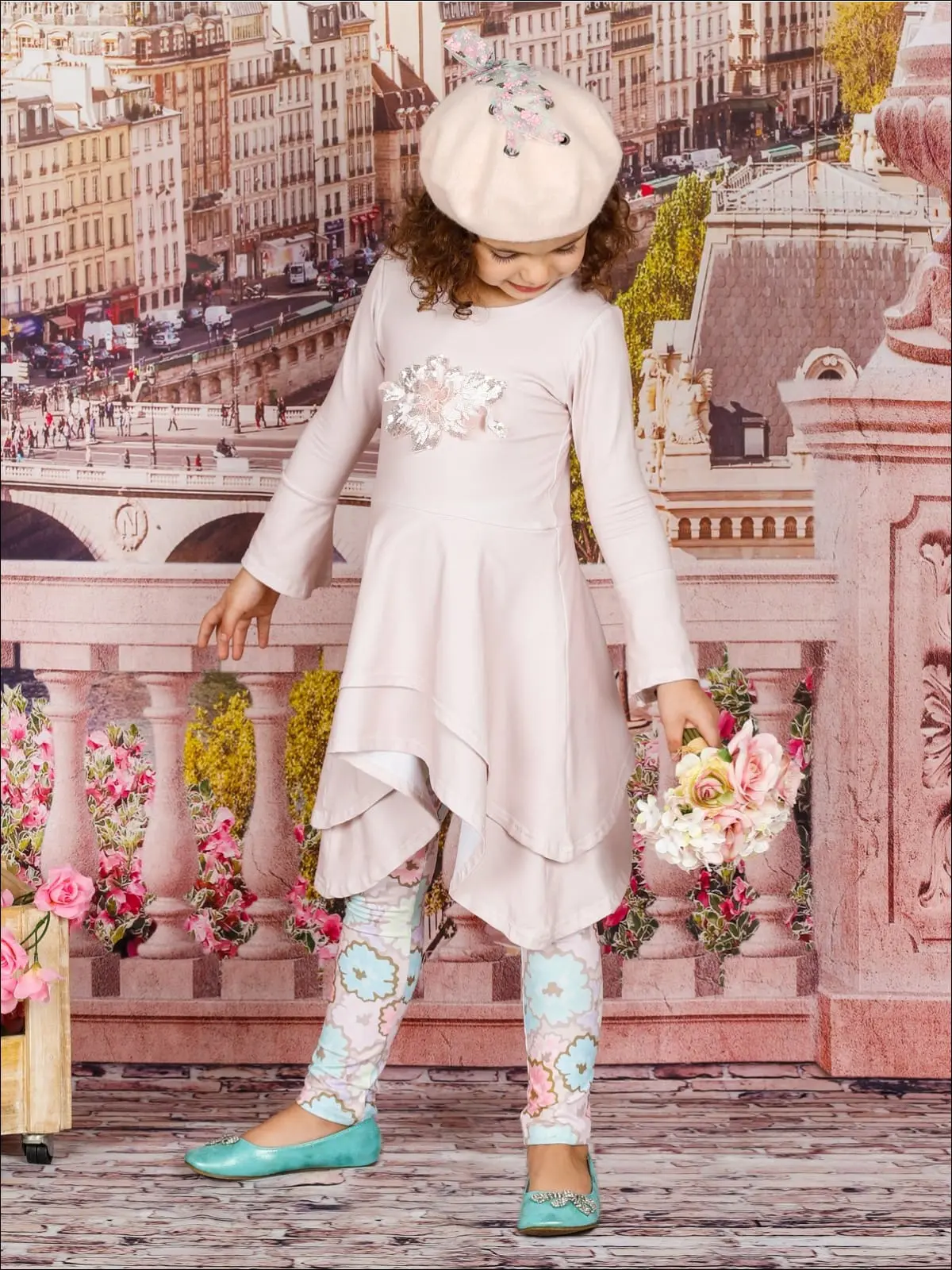 So Delightful Shark Bite Tiered Tunic And Legging Set - Image 5
