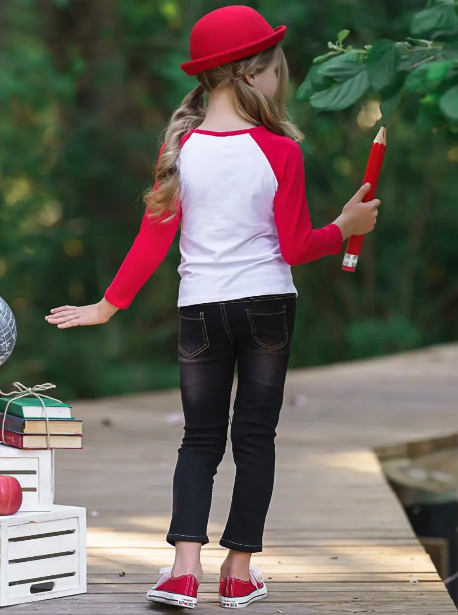 Circle Time Black Patched Jeans Set - Image 5