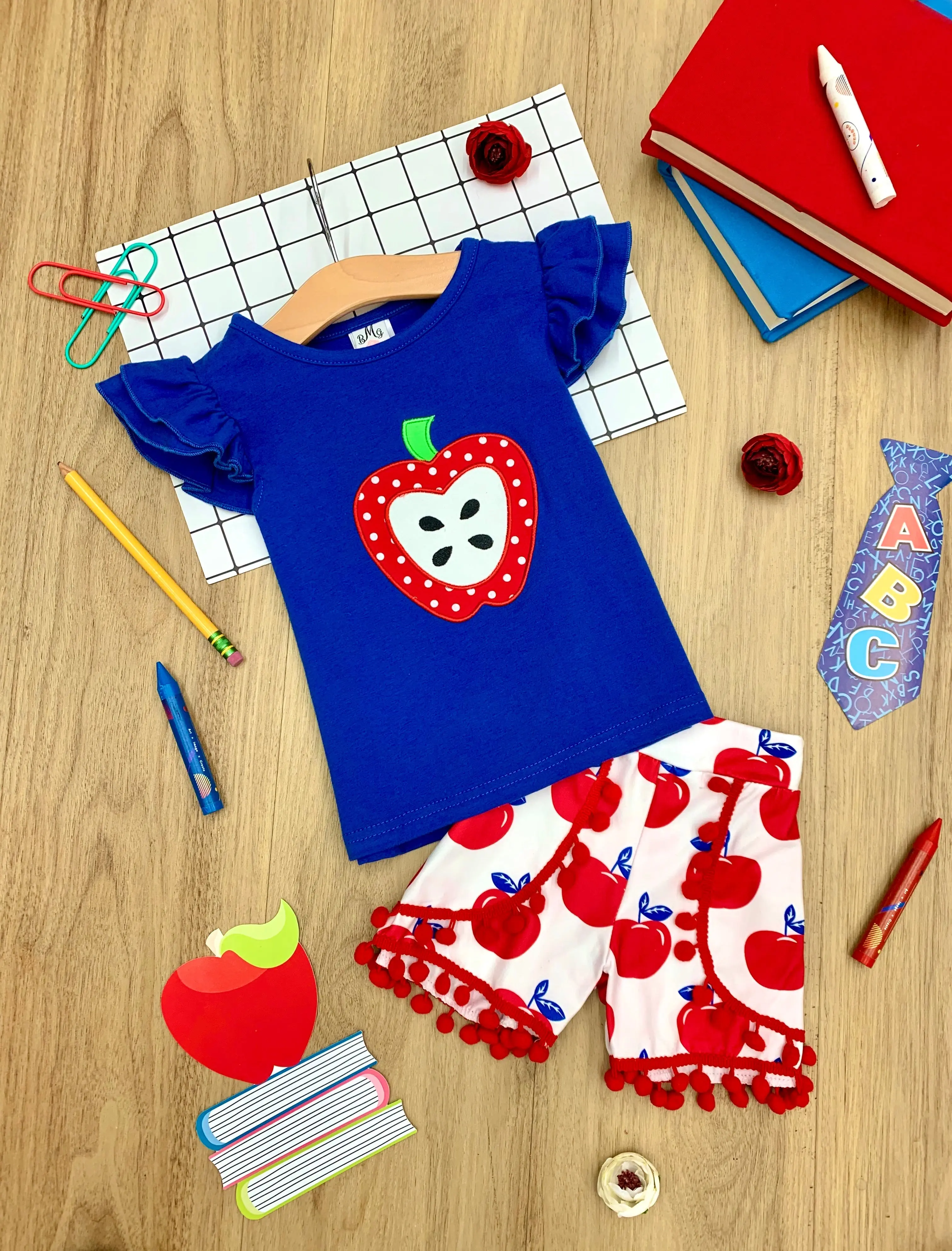 Cute To The Core Pom Pom Short Set - Image 2