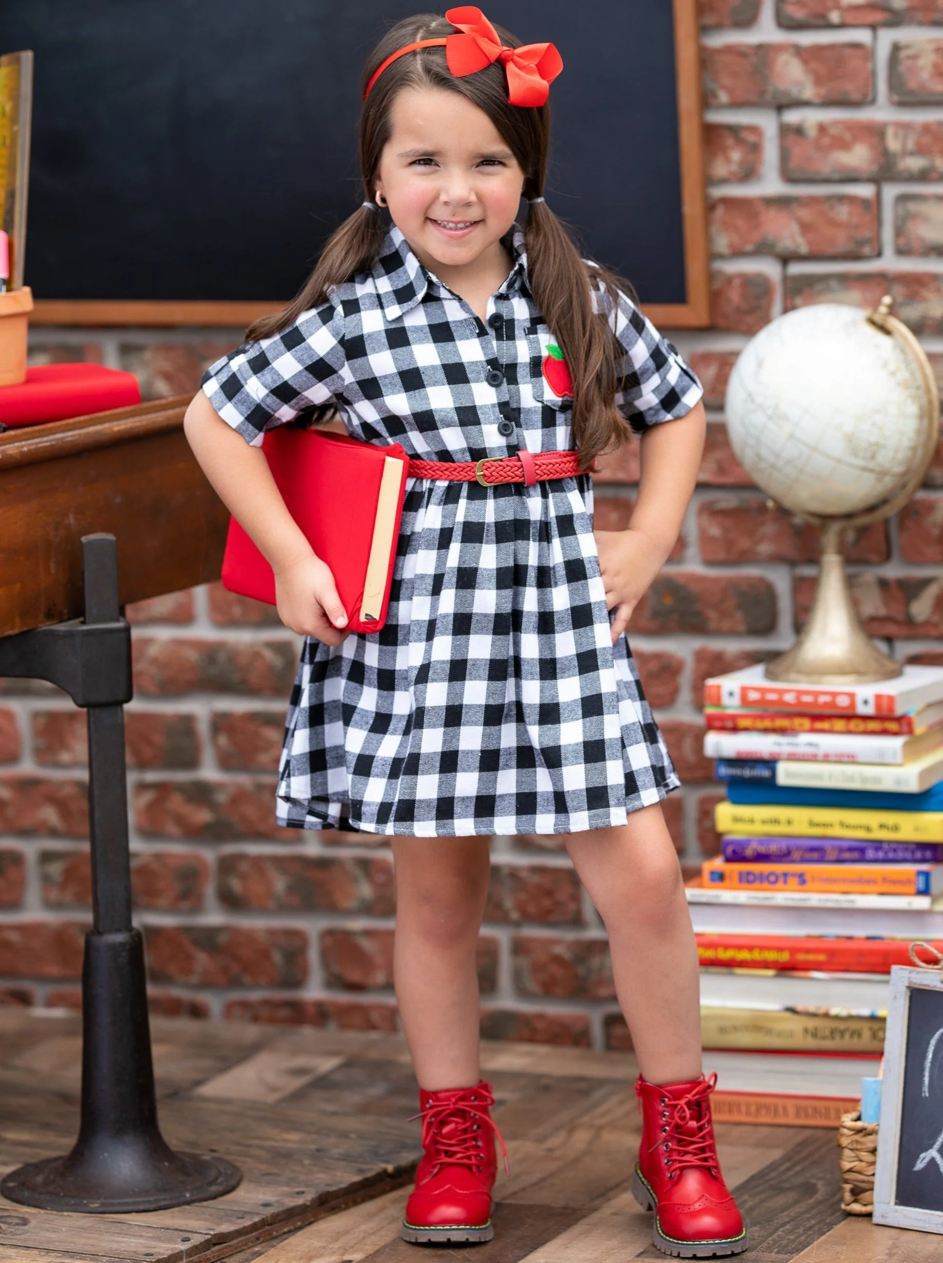 Off To School Preppy Chic Plaid Dress - Image 3