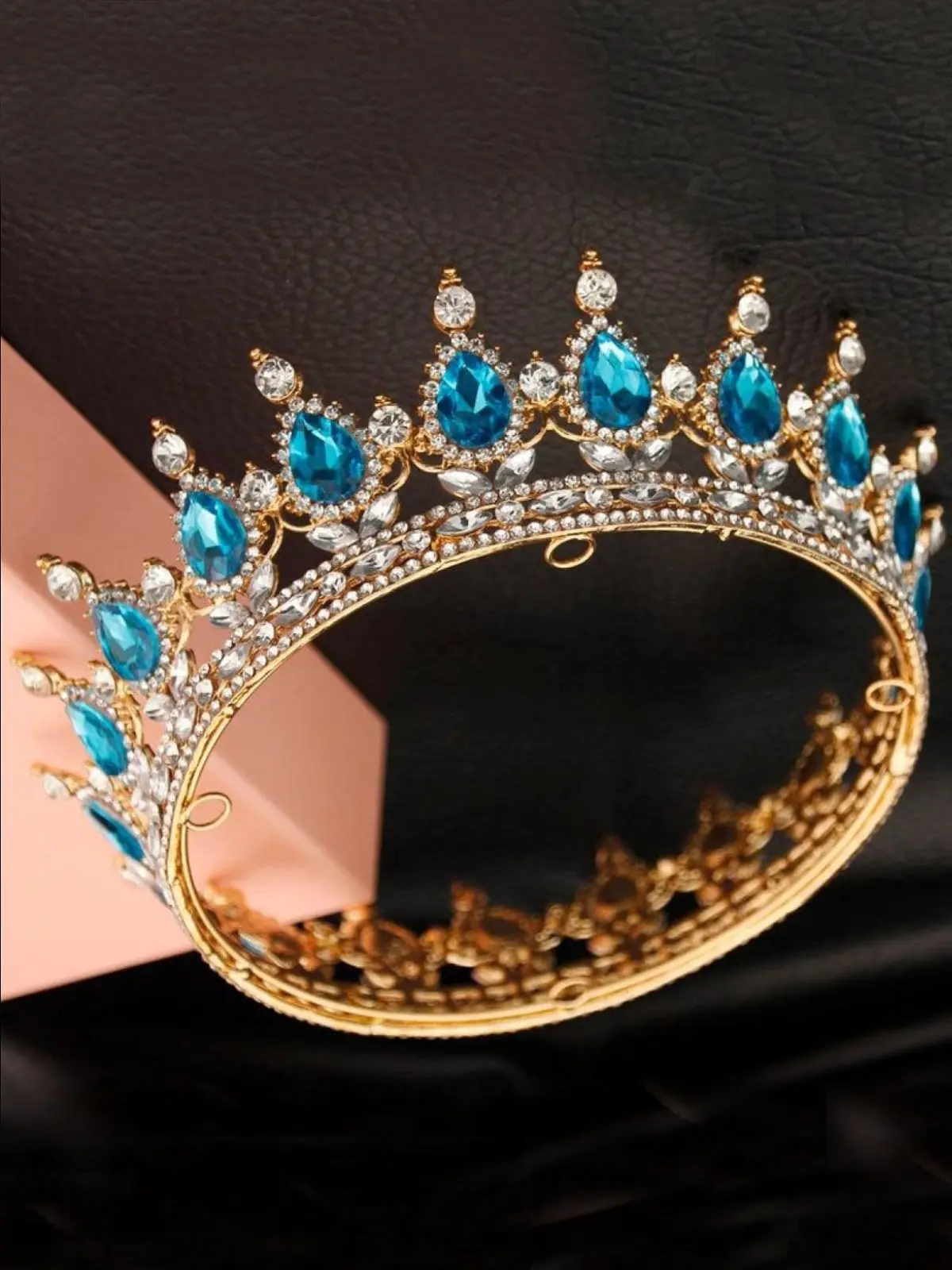 Girls Arabian Nights Princess Gold Crystal Crown - Image 2