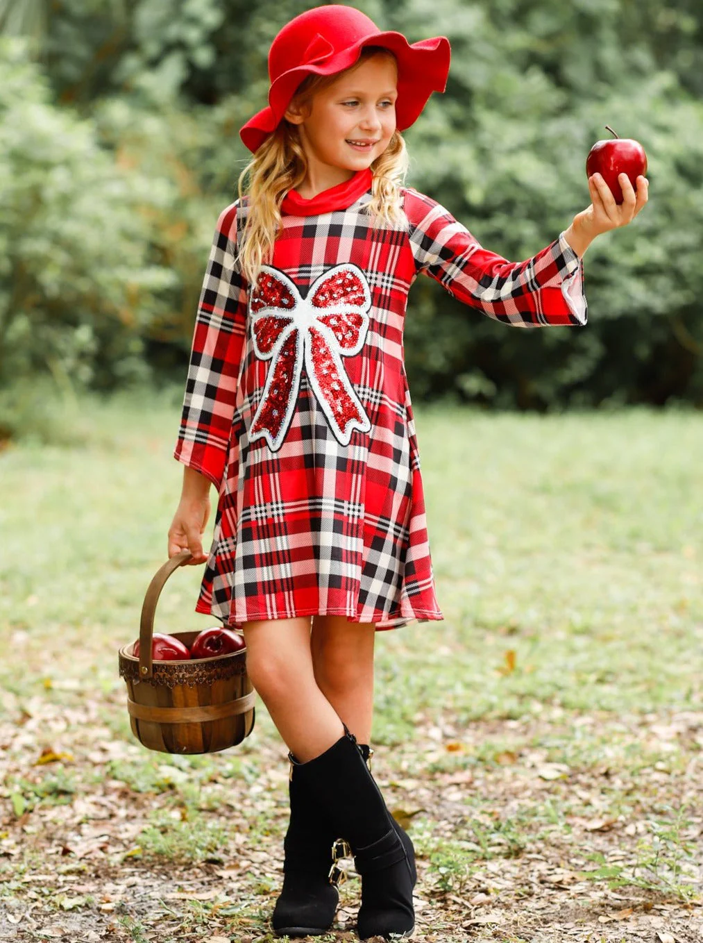 My Precious Gift Plaid Turtleneck Dress - Image 2