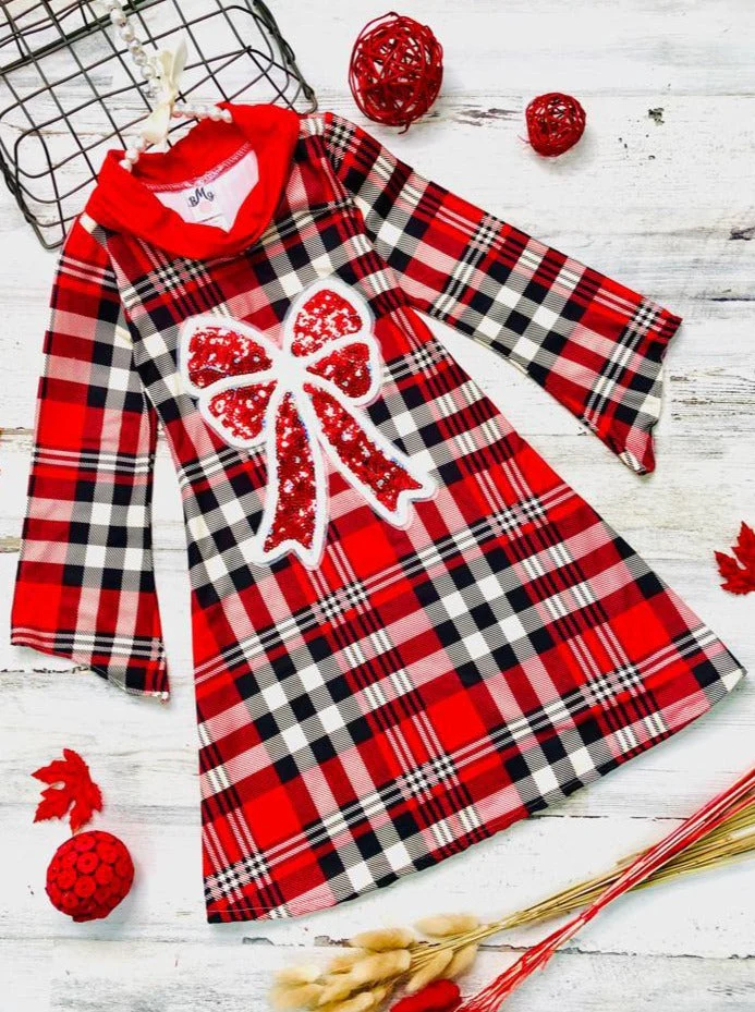 My Precious Gift Plaid Turtleneck Dress - Image 3