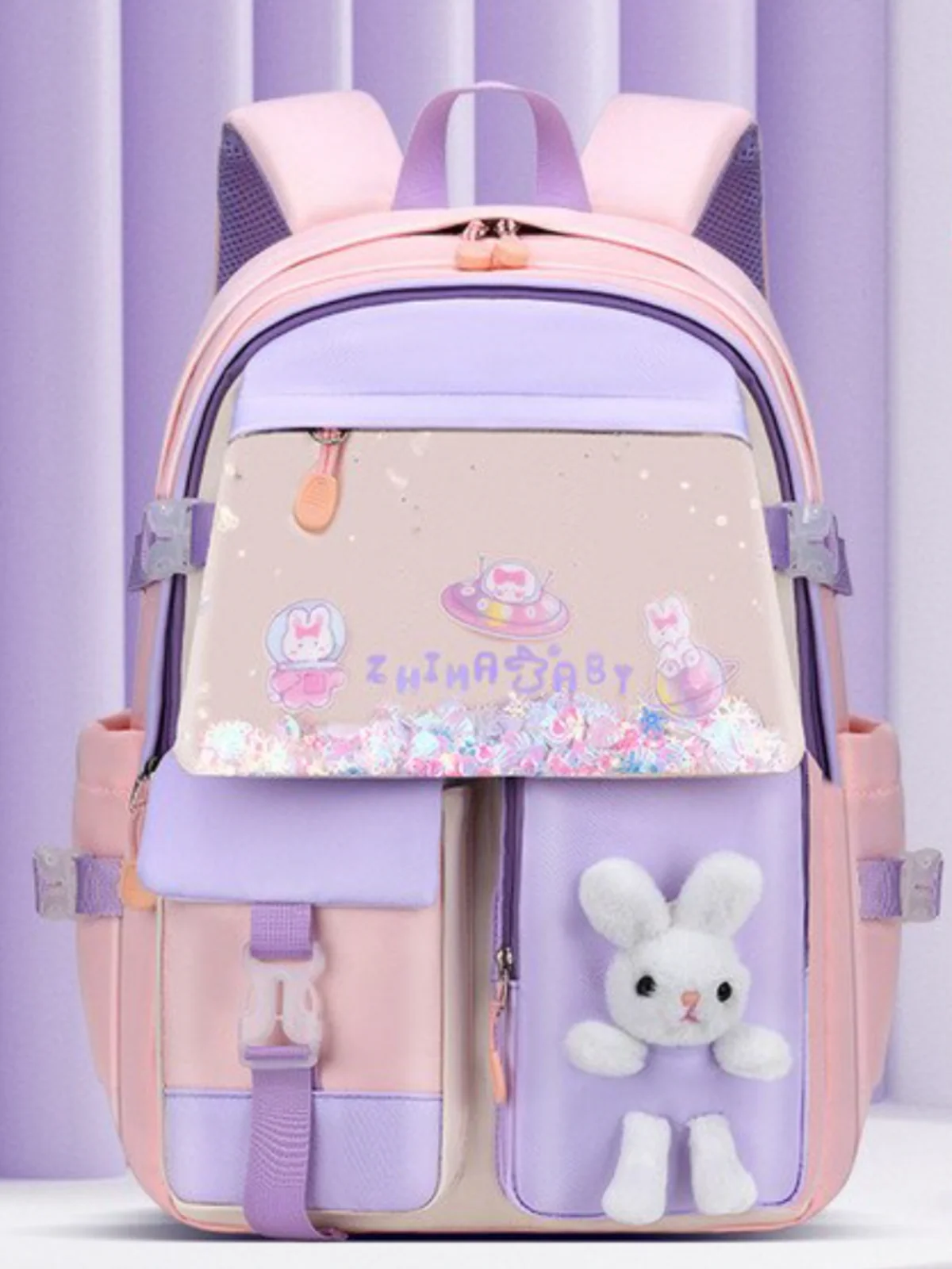 My School Bestie Pastel Bunny Backpack - Image 2