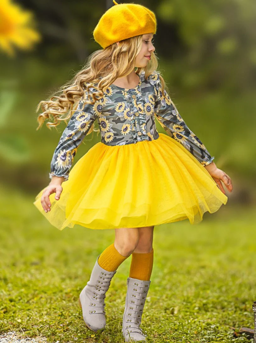 Bright As A Sunflower Ruffle Tutu Dress - Image 2