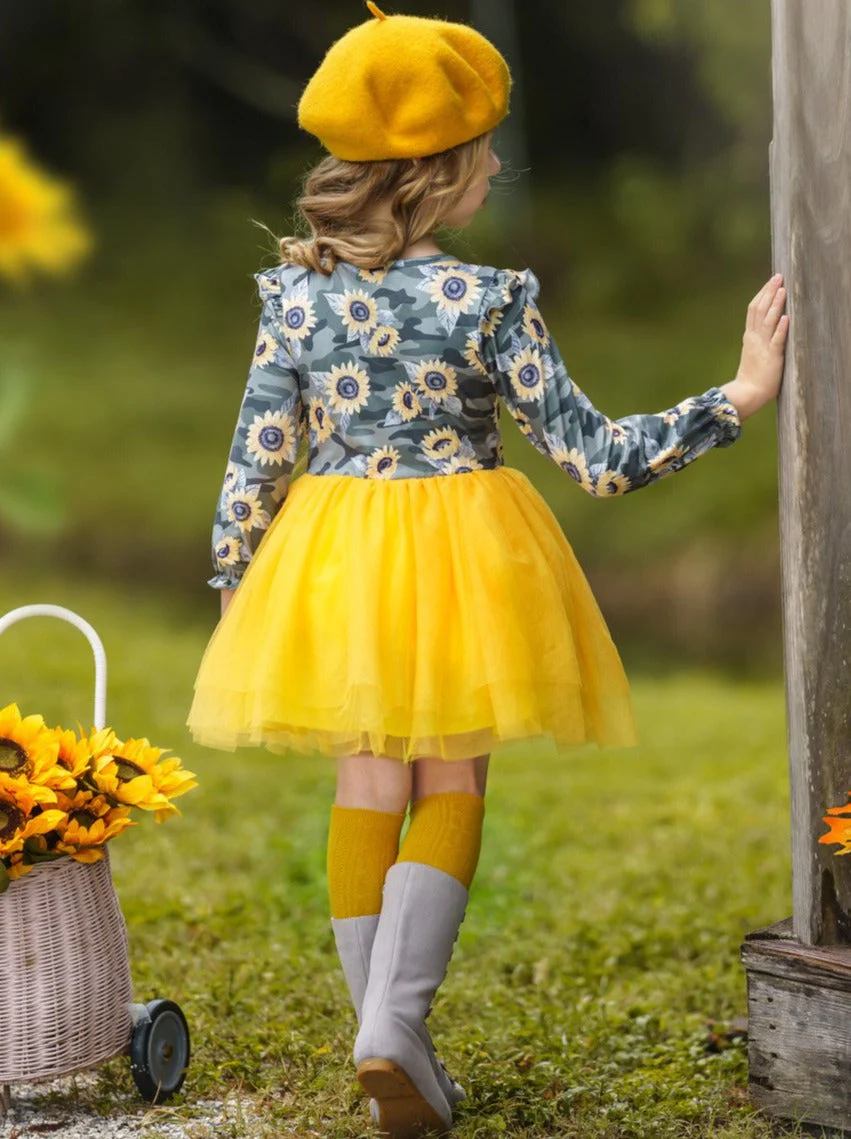 Bright As A Sunflower Ruffle Tutu Dress - Image 3