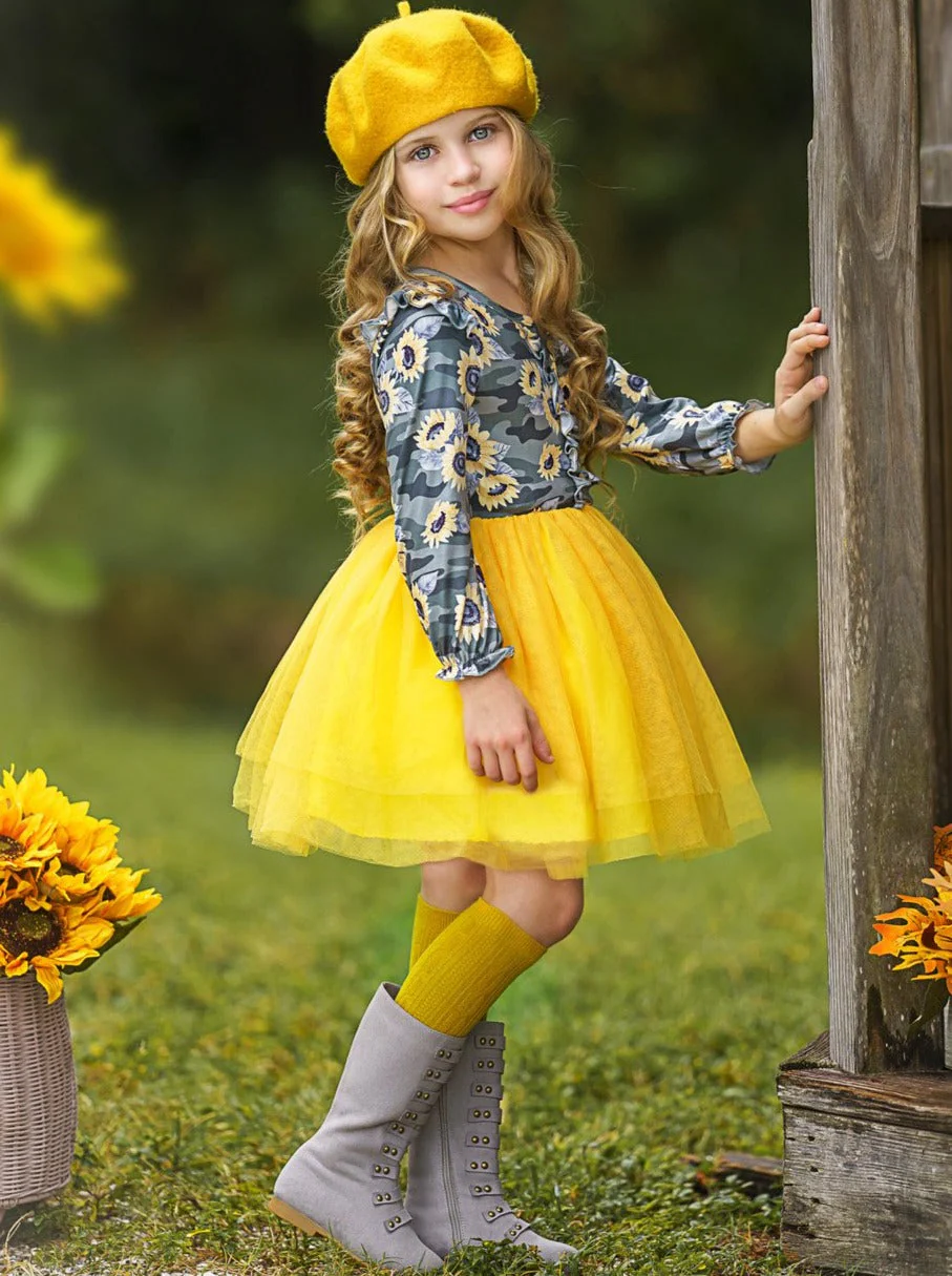 Bright As A Sunflower Ruffle Tutu Dress - Image 4