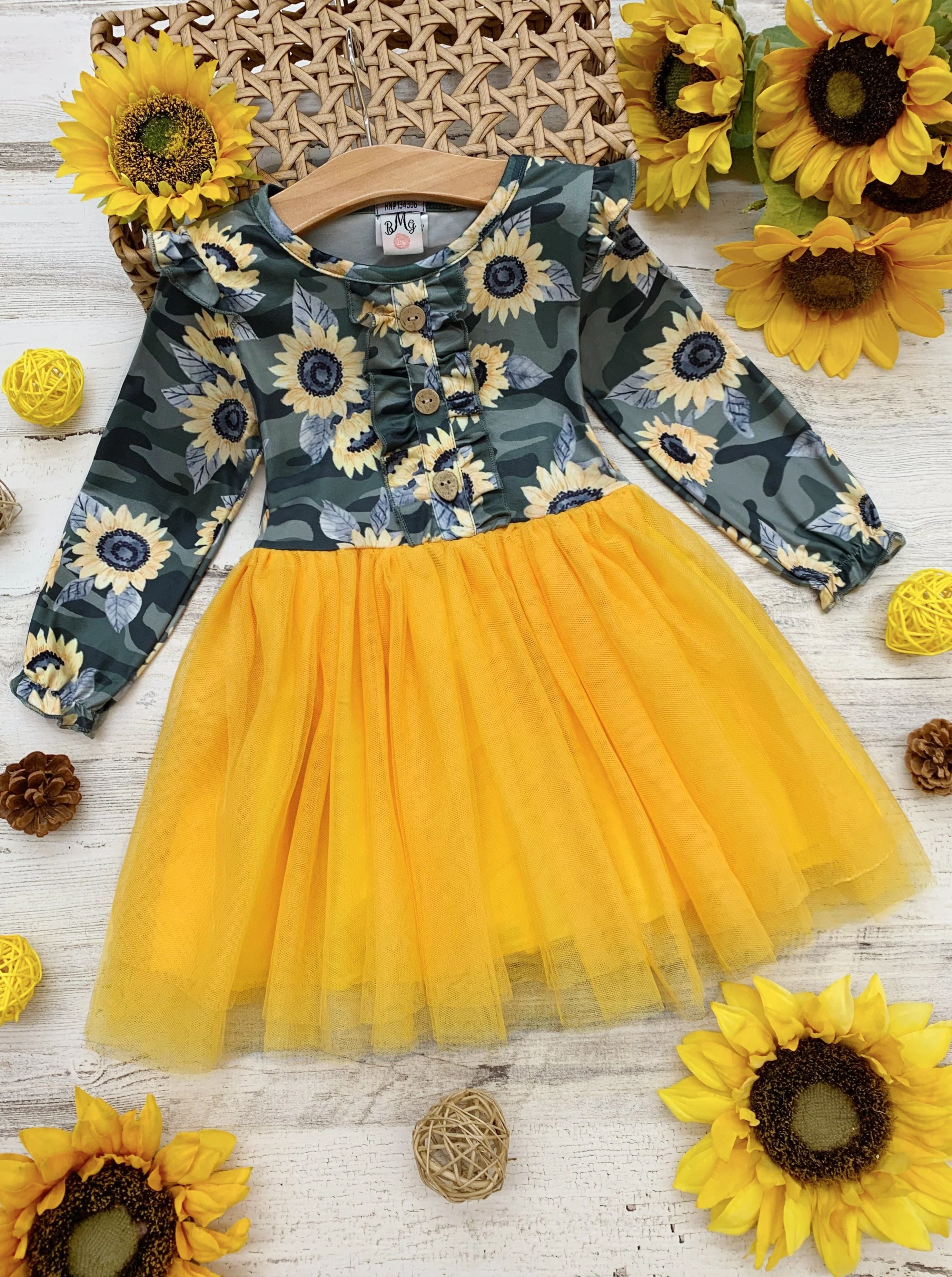 Bright As A Sunflower Ruffle Tutu Dress - Image 6