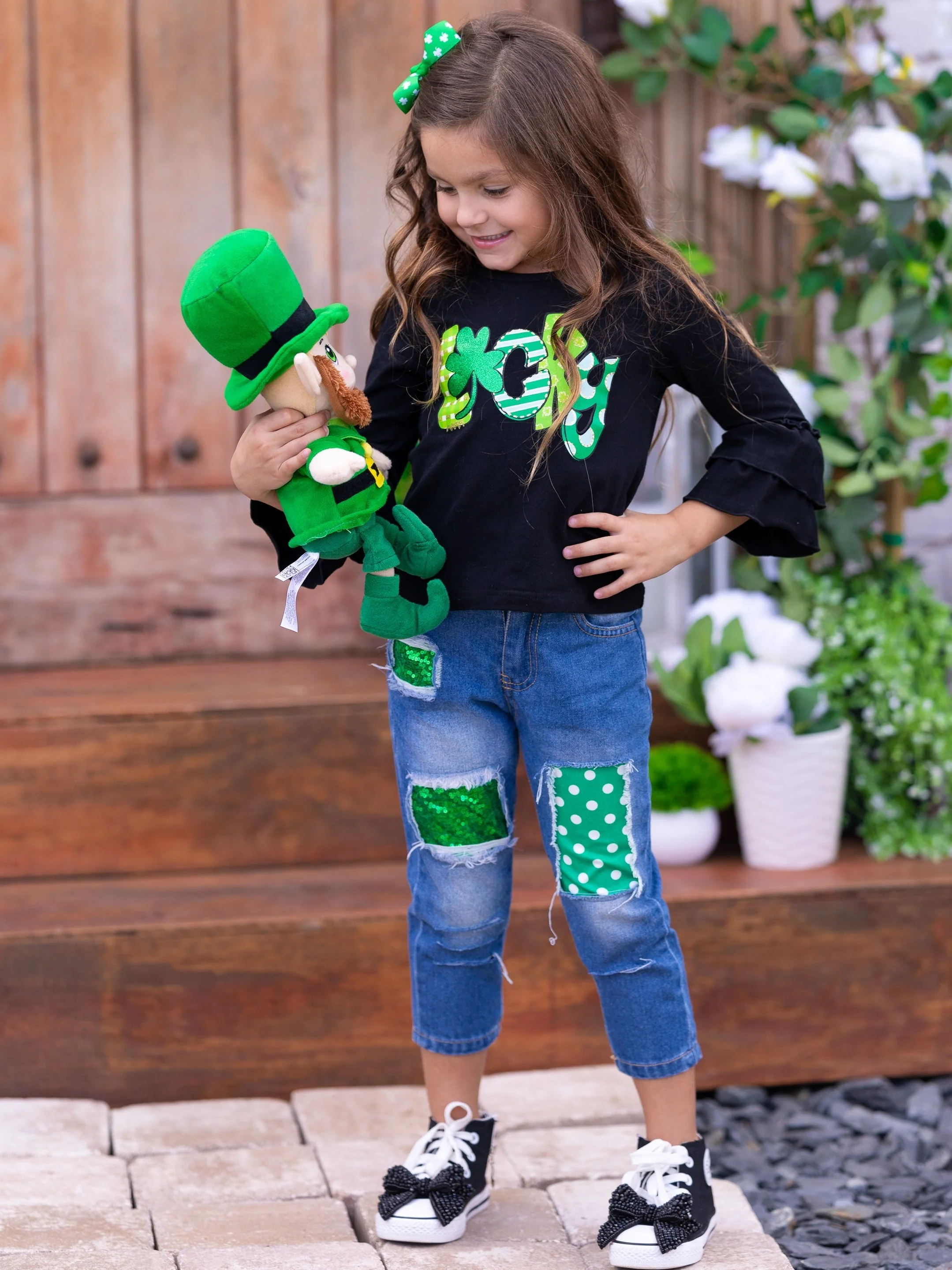 I'm Lucky Patched Jeans Set - Image 4