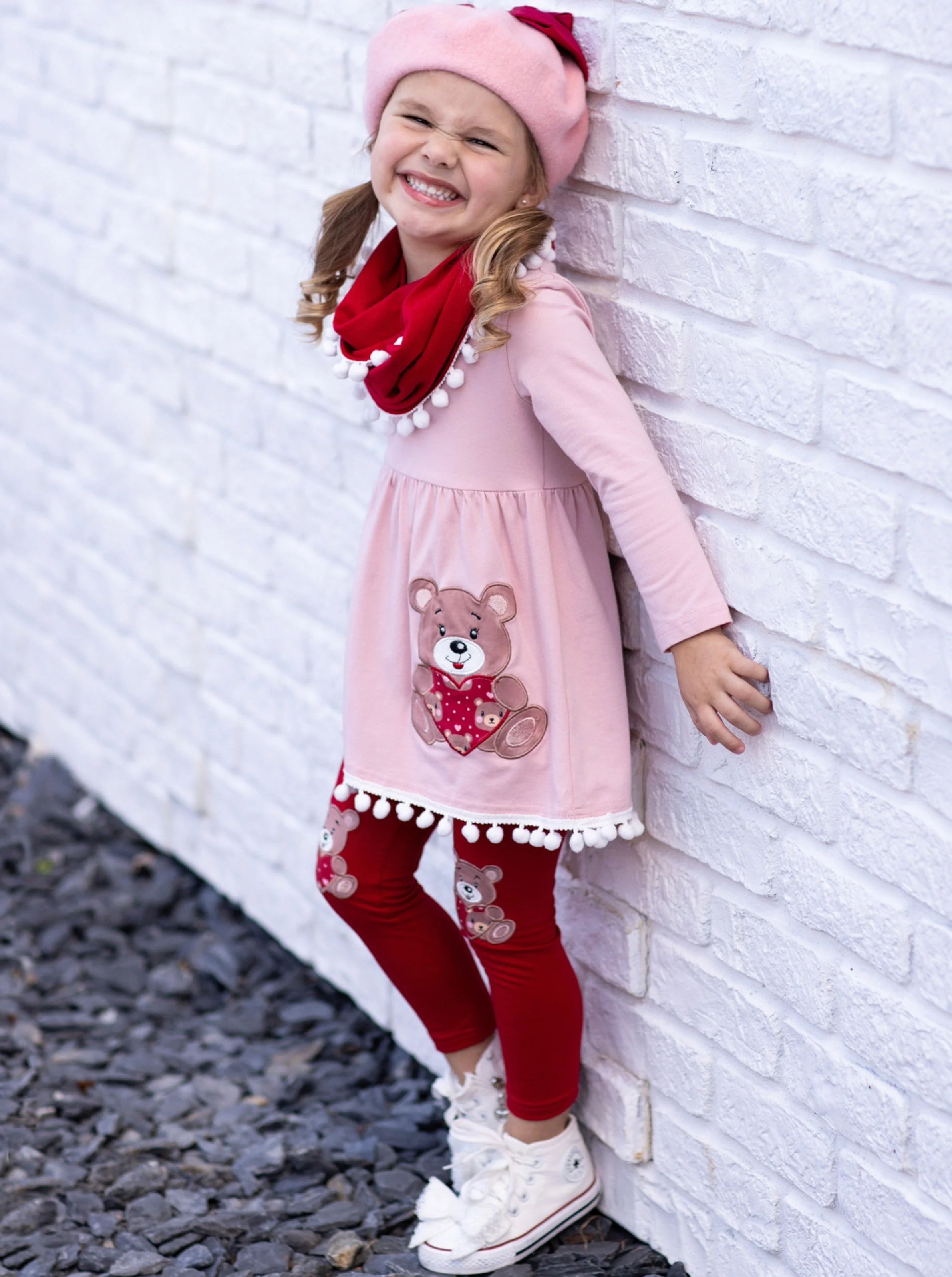 Beary Sweet Tunic, Scarf and Legging Set - Image 5