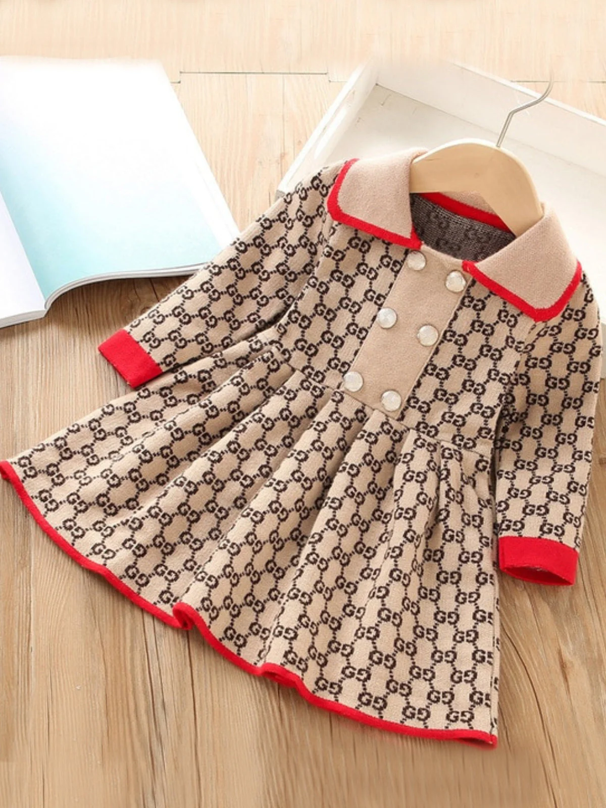 My Little Model Beige Sweater Dress - Image 4