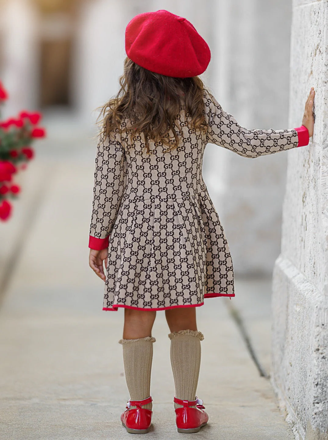My Little Model Beige Sweater Dress - Image 5