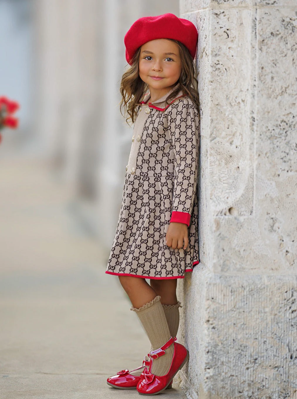 My Little Model Beige Sweater Dress - Image 6