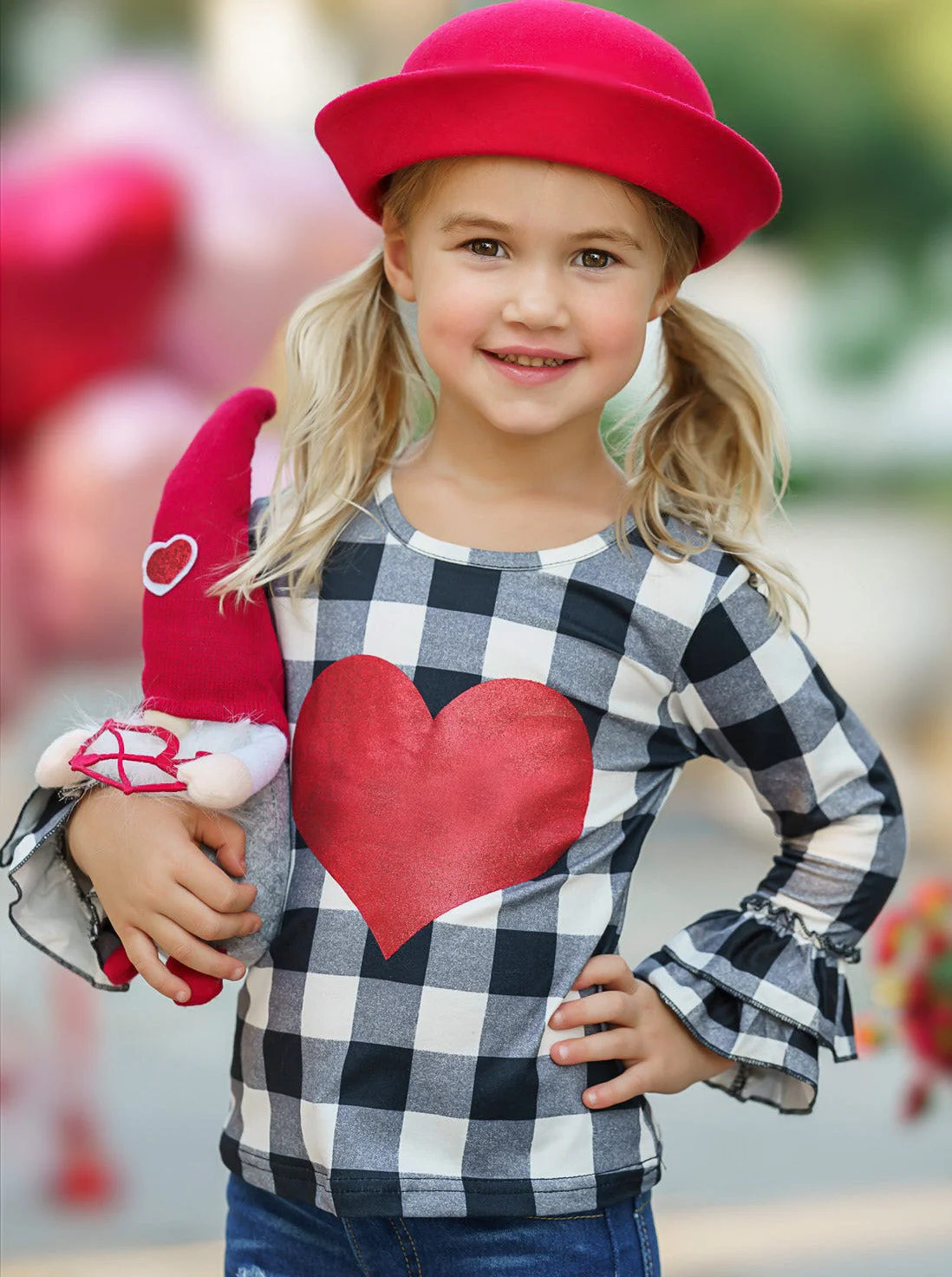 All You Need Is Love Patched Jeans Set - Image 2