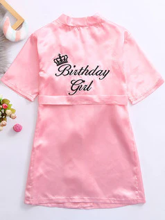 Girls Birthday Girl" Satin Robe - Image 8