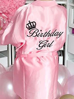 Girls Birthday Girl" Satin Robe - Image 9