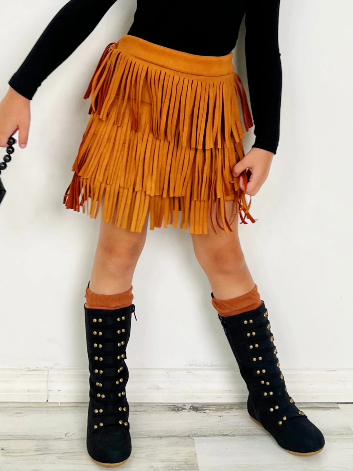 Black Military Style Studded Boots By Liv and Mia - Image 2