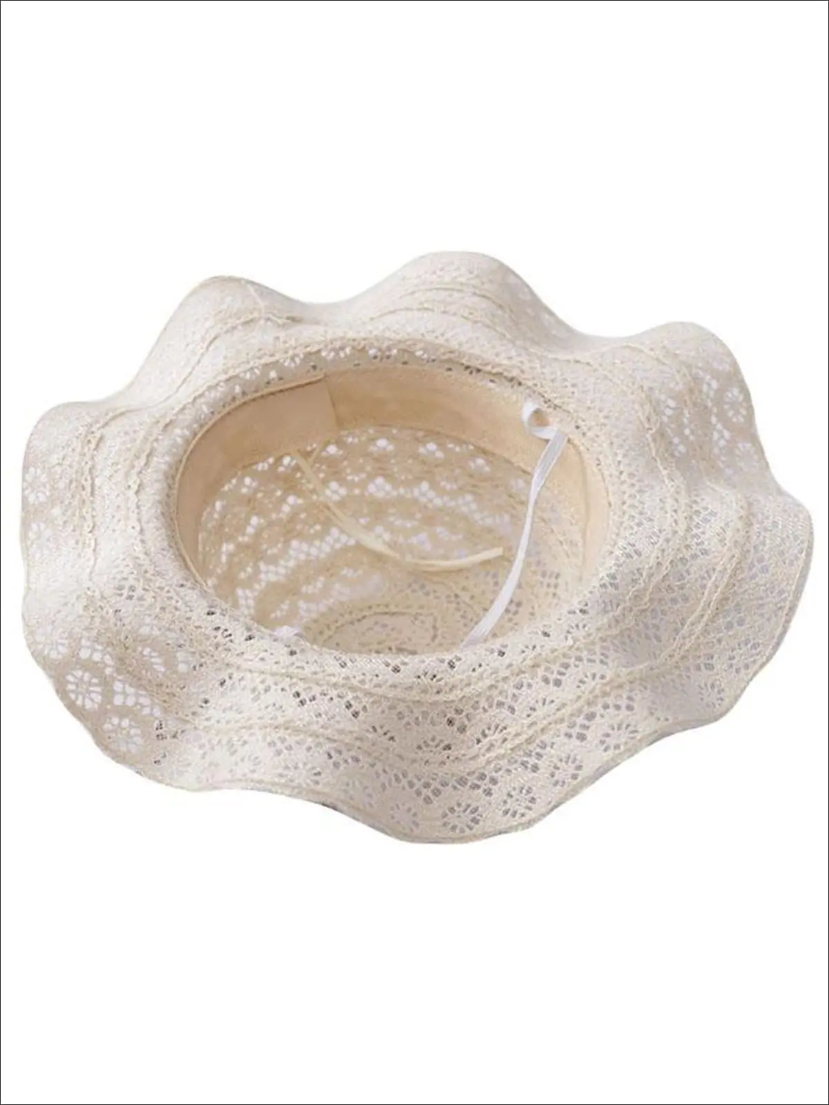Girls Boho Floppy Straw Hat With Pearl Embellishment - Image 11