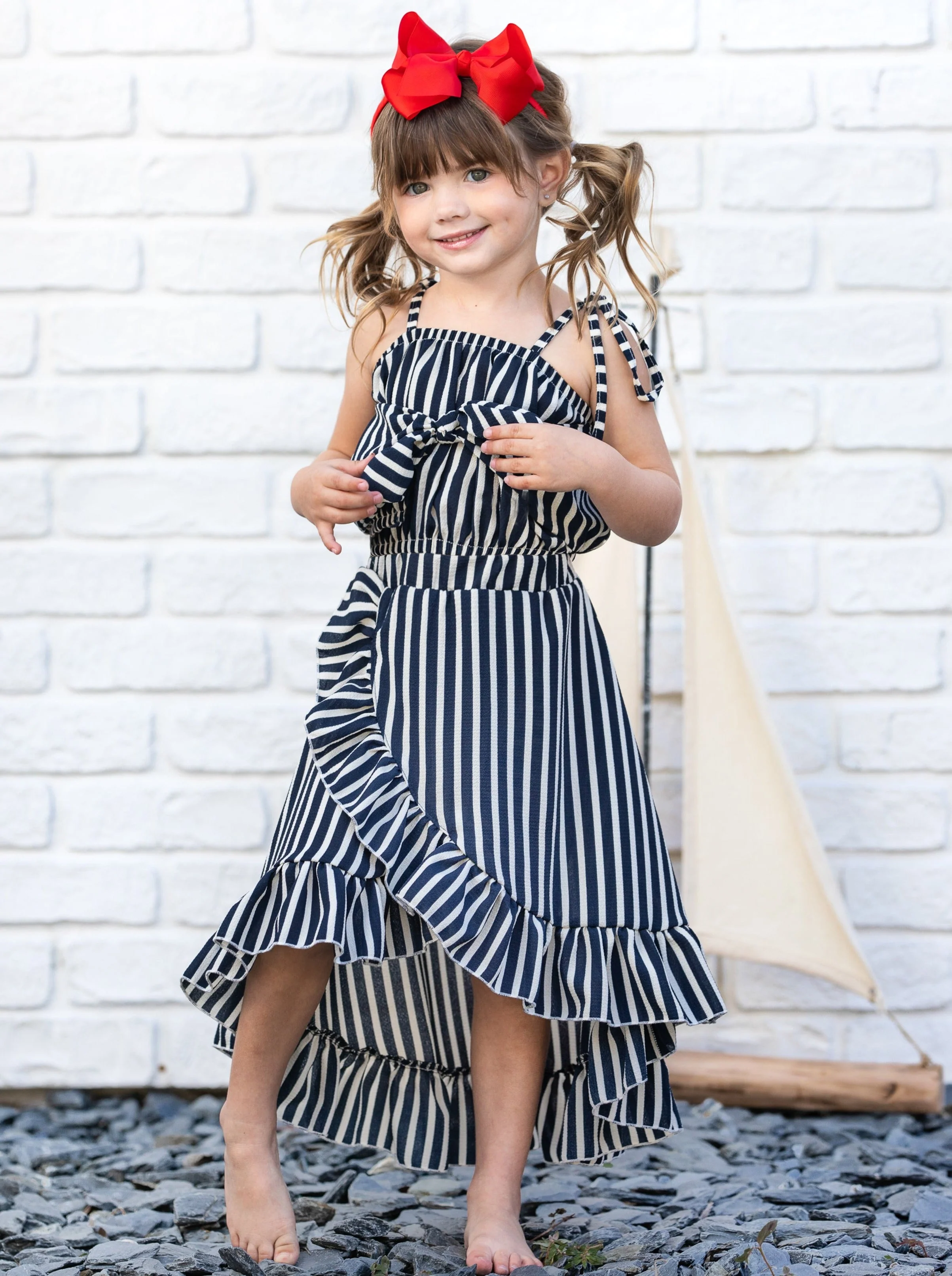 Boho Stripes Wrap Skirt Set - Image 2