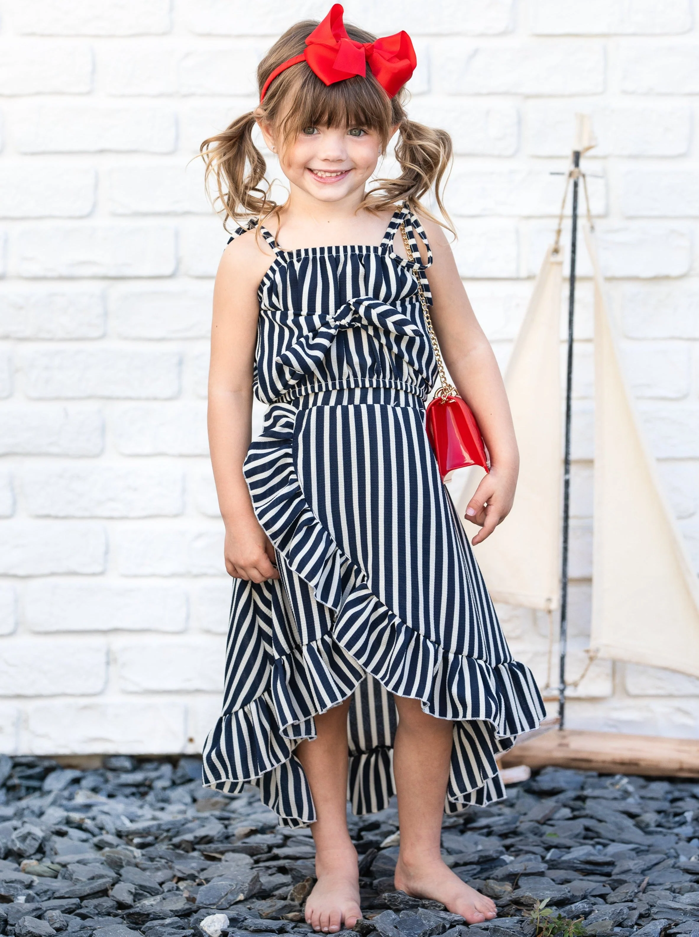 Boho Stripes Wrap Skirt Set - Image 6